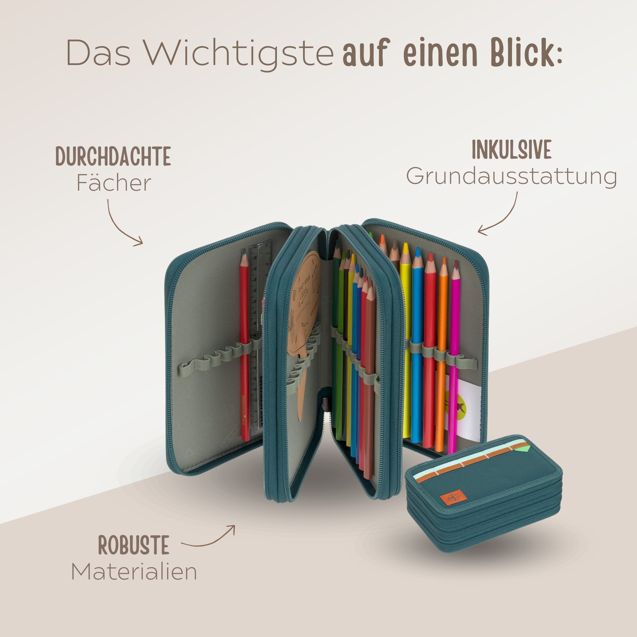 LÄSSIG Federmappe personalisiert - wunderwunsch