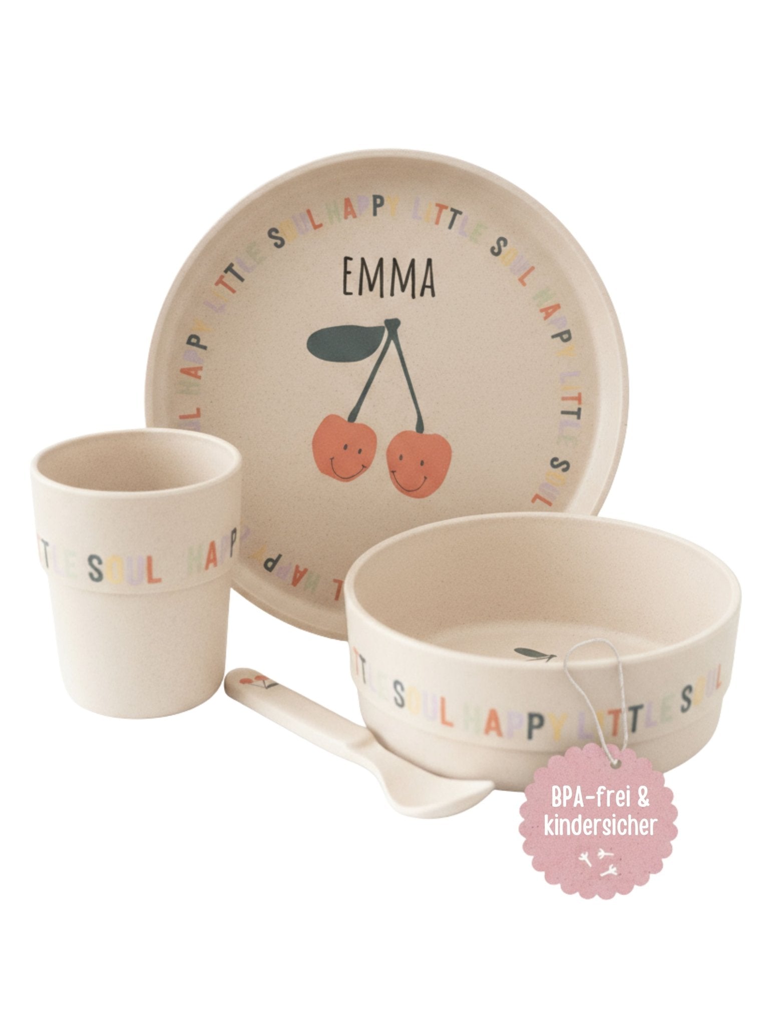 LÄSSIG Geschirr - Set "Kirsche" - wunderwunsch