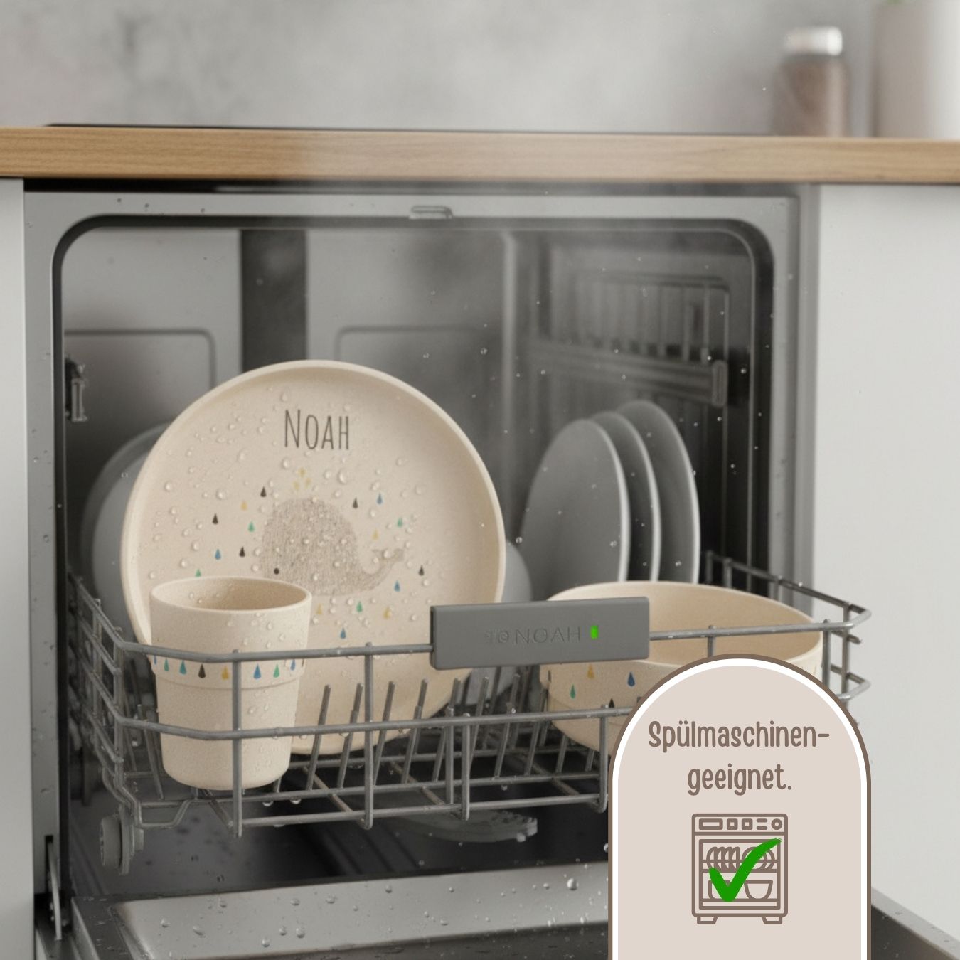 LÄSSIG Geschirr - Set "Wal" - wunderwunsch