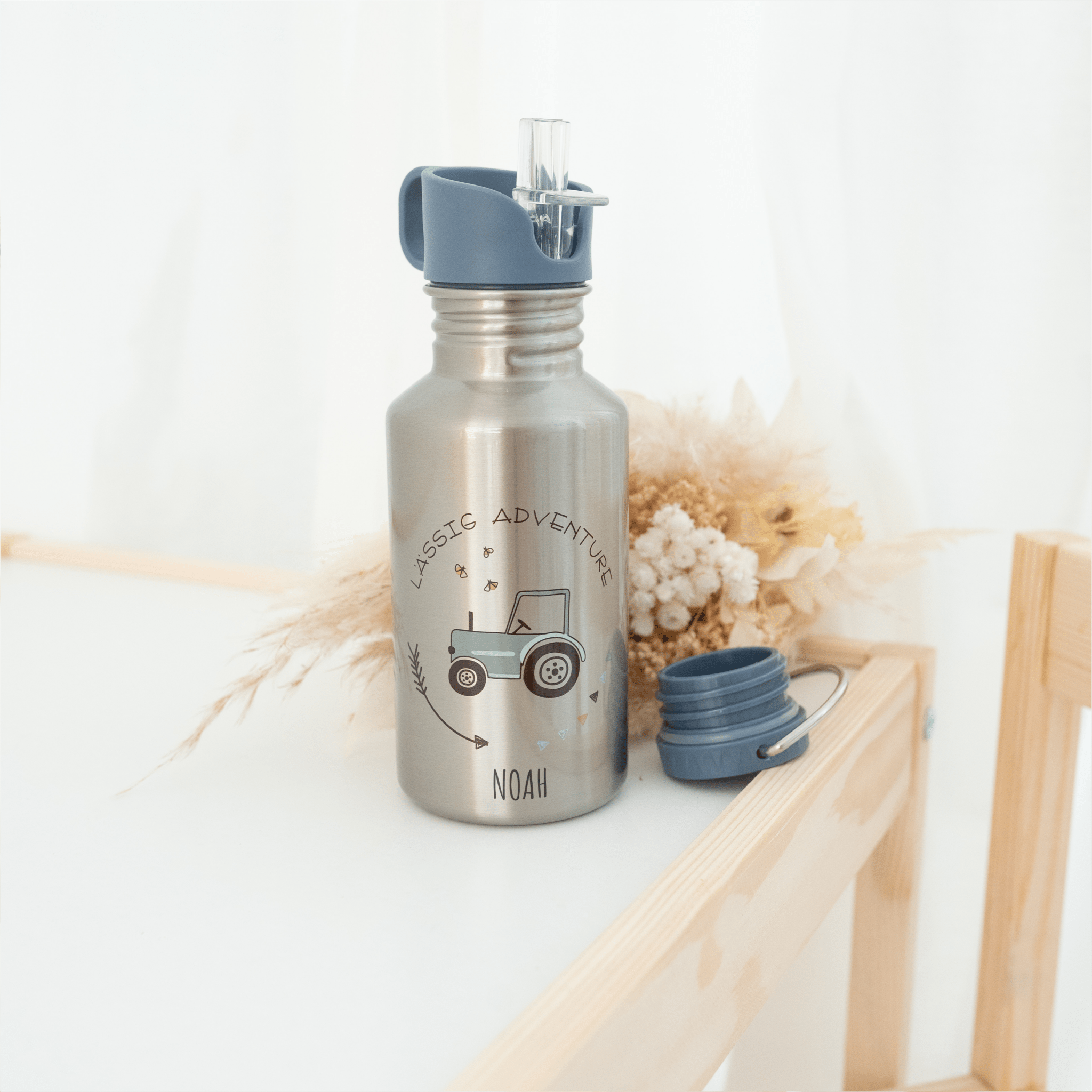 LÄSSIG Kinder Trinkflasche Edelstahl "Adventure" personalisierbar - wunderwunsch