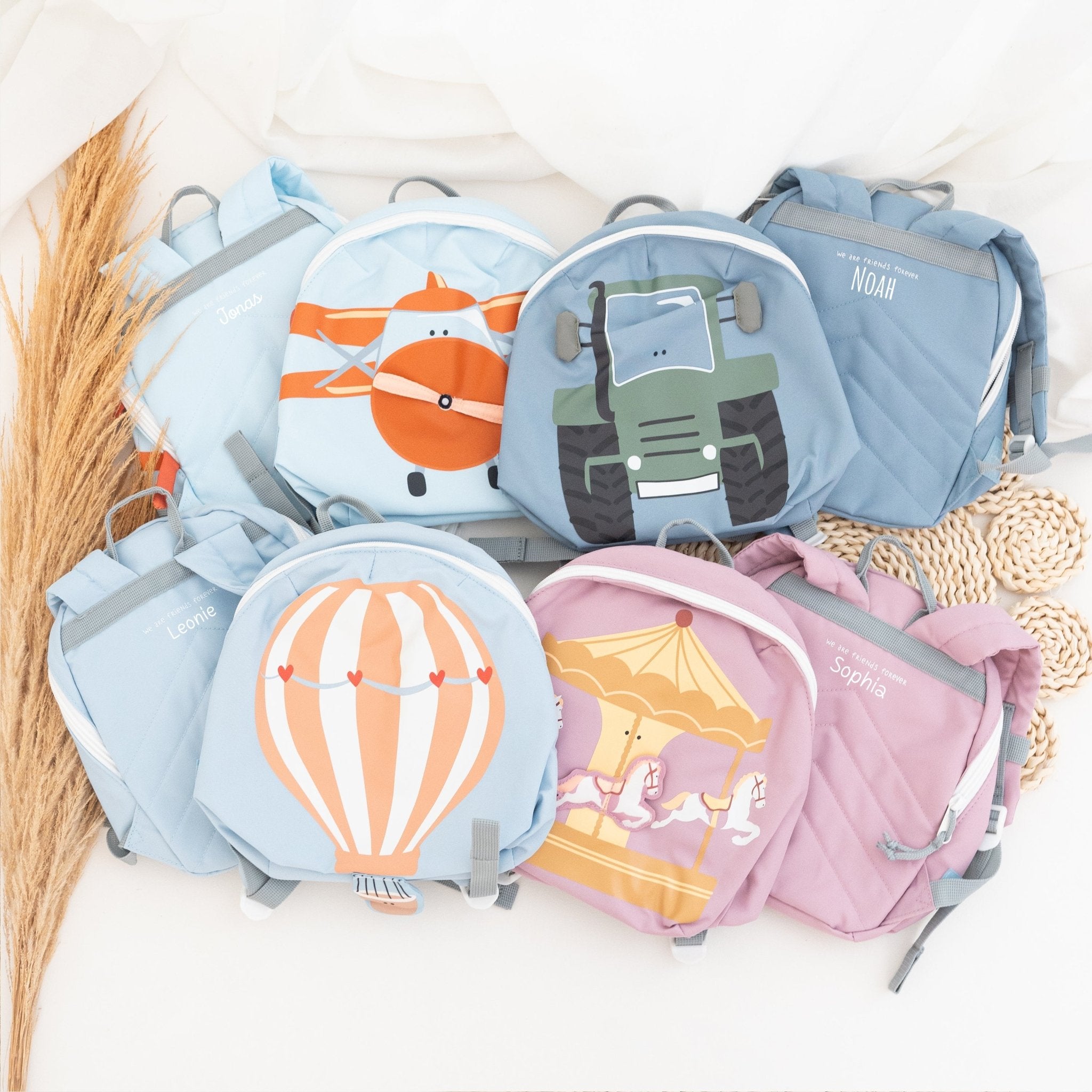 LÄSSIG Kindergartenrucksack personalisiert - Fahrzeuge - wunderwunsch