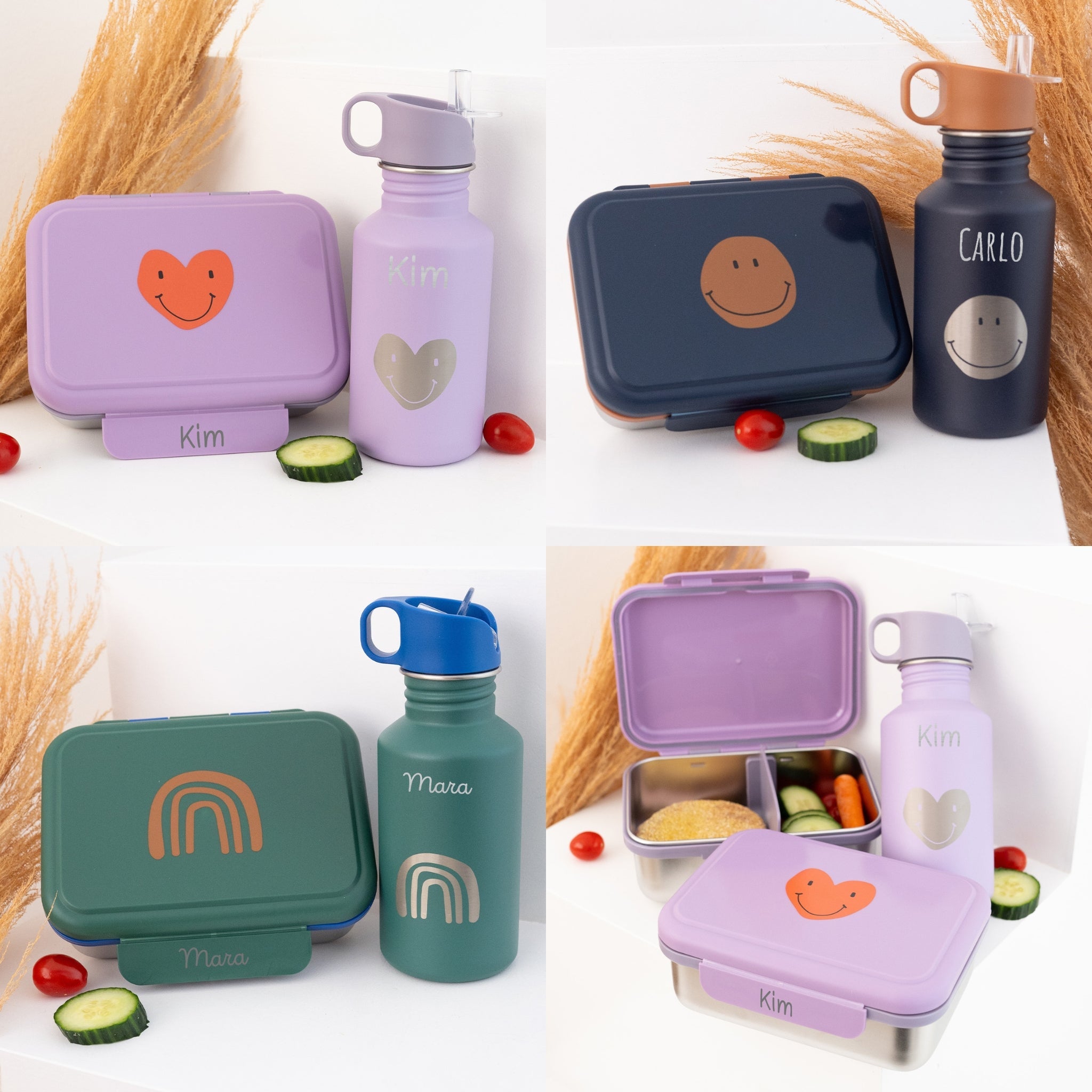 LÄSSIG "Little Gang" Set Brotdose & Trinkflasche - wunderwunsch