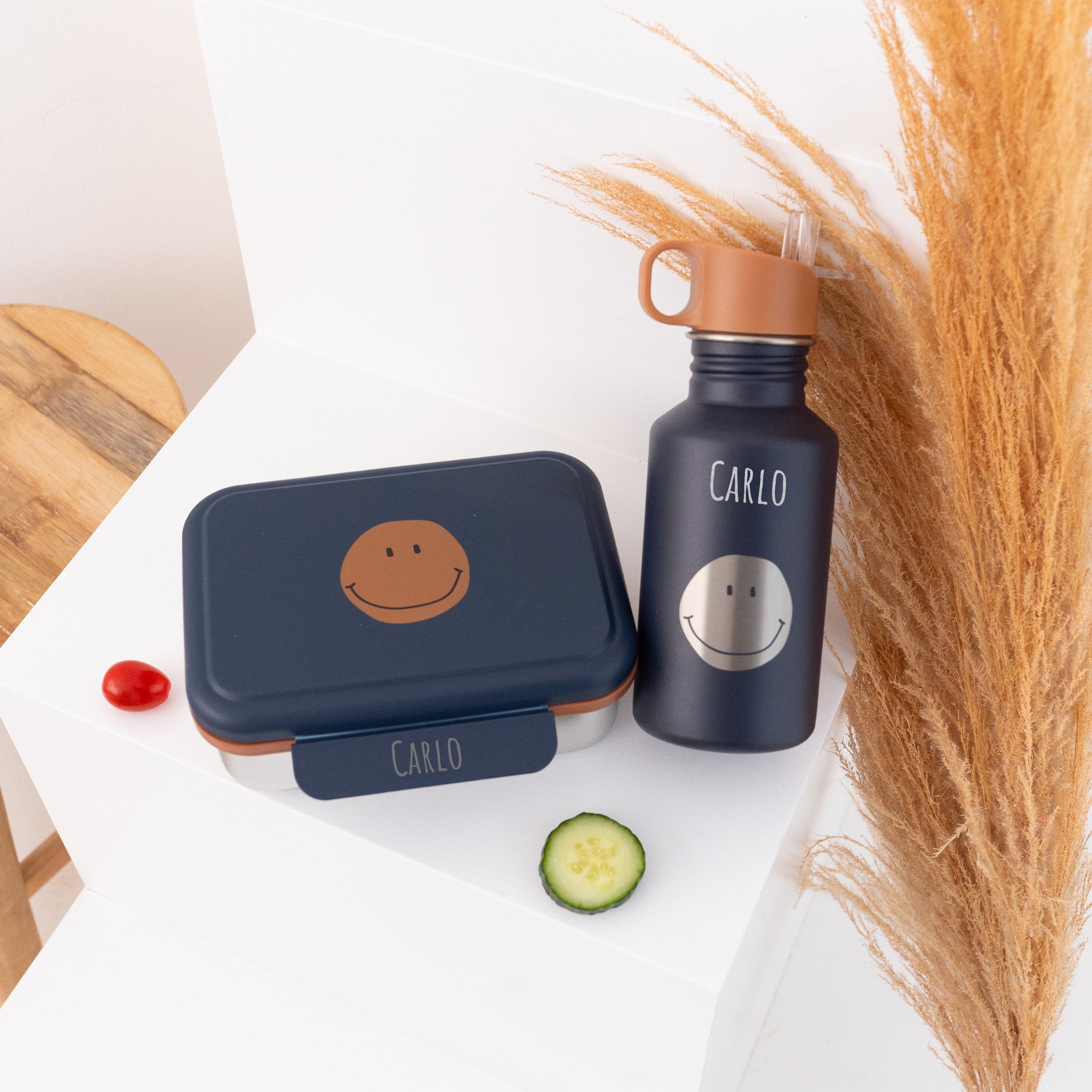 LÄSSIG "Little Gang" Set Brotdose & Trinkflasche - wunderwunsch