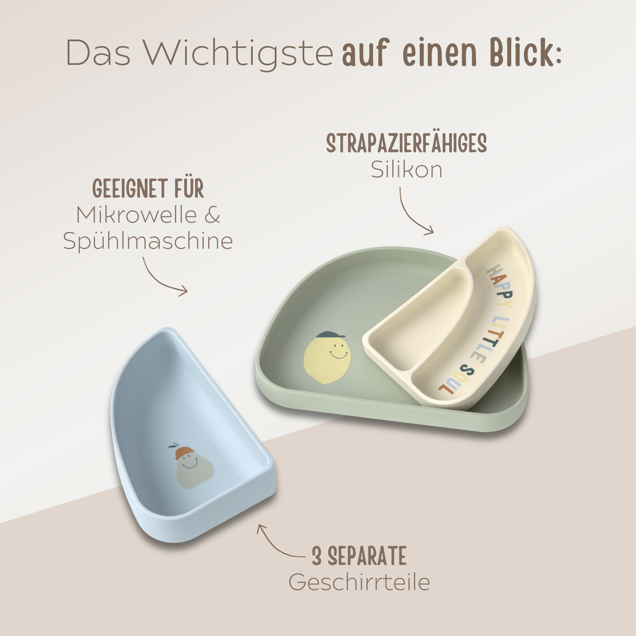 LÄSSIG Menüteller Regenbogen personalisiert - wunderwunsch