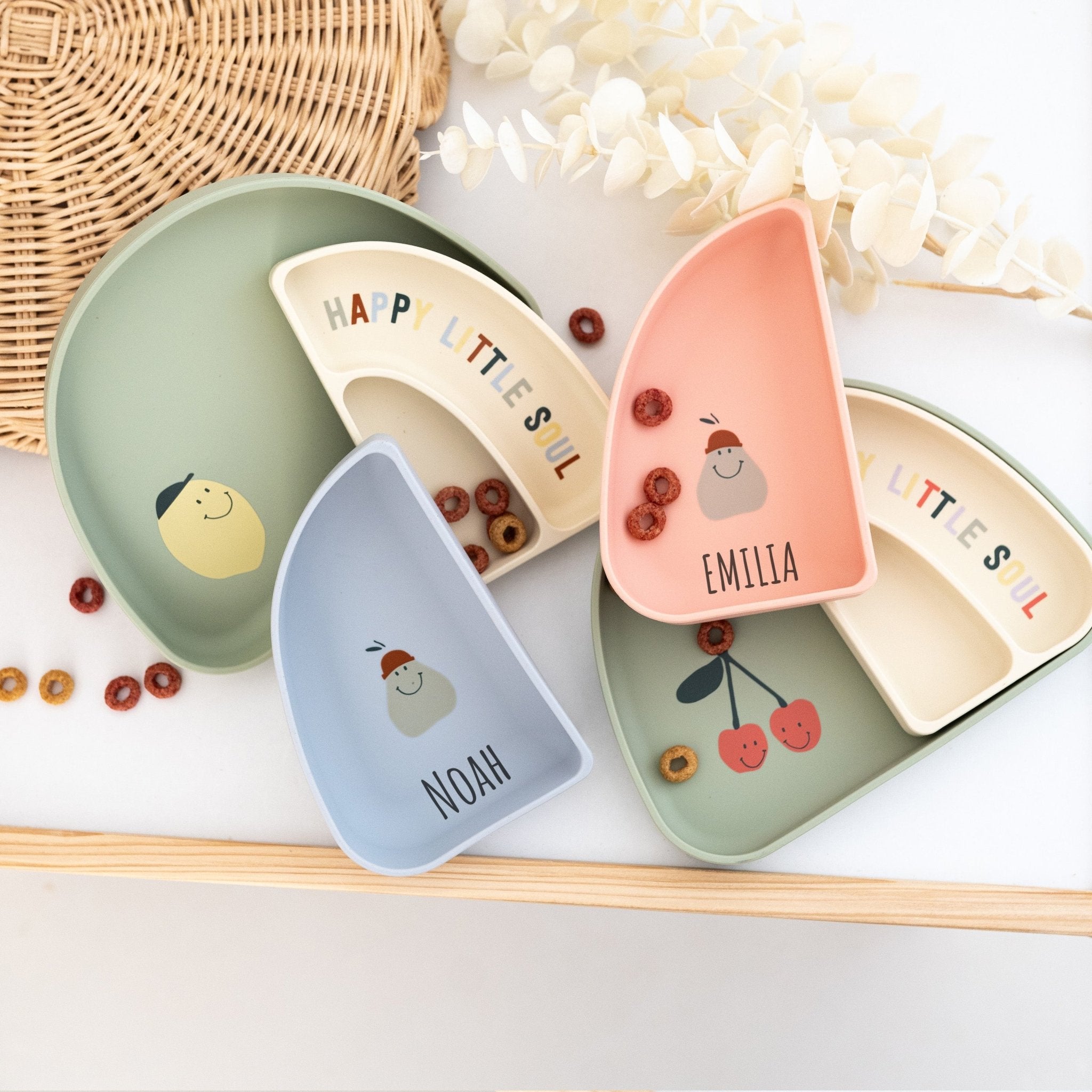 LÄSSIG Menüteller Regenbogen personalisiert - wunderwunsch