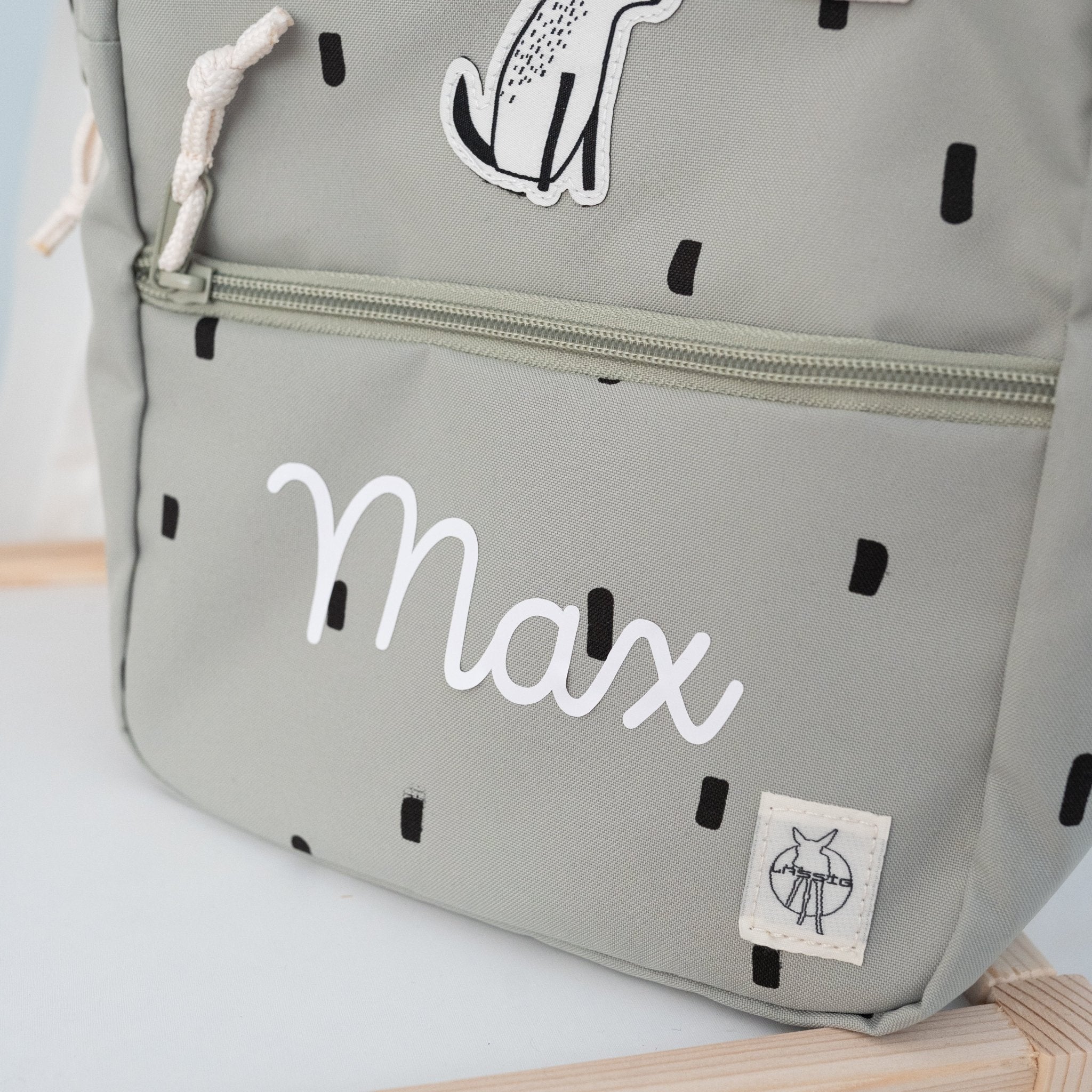 LÄSSIG Rucksack "Punkte eckig" personalisiert - wunderwunsch