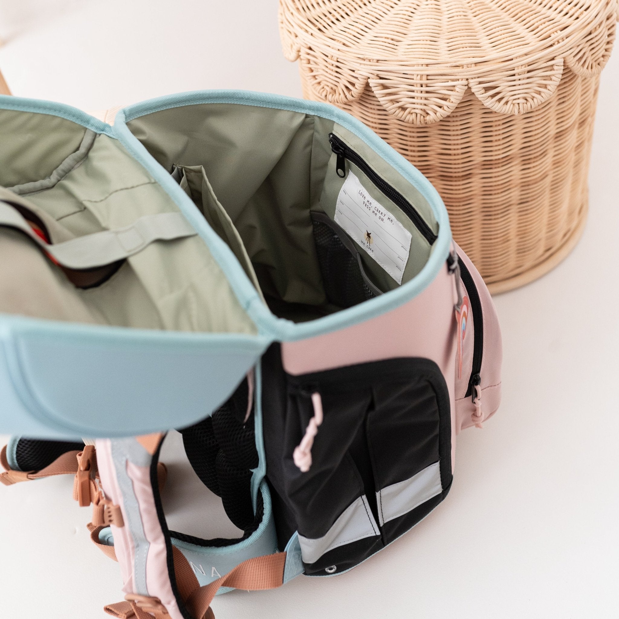 LÄSSIG Schulranzen Set 7 - teilig - Rosa/Blau - wunderwunsch