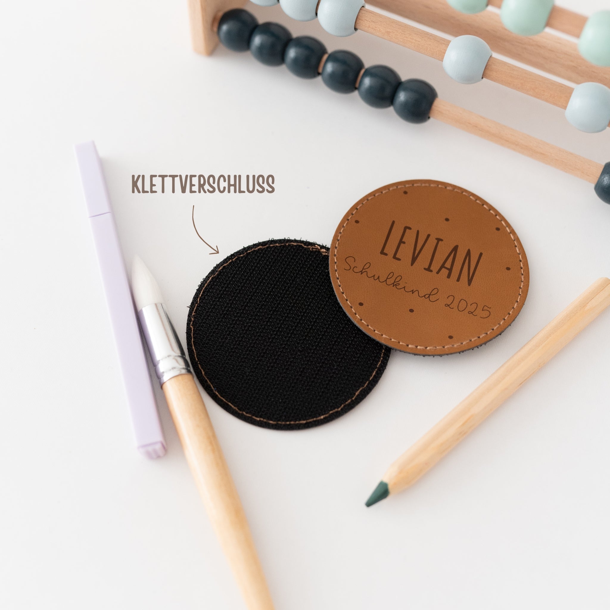 Lederpatches für Rucksack/Schulranzen - wunderwunsch