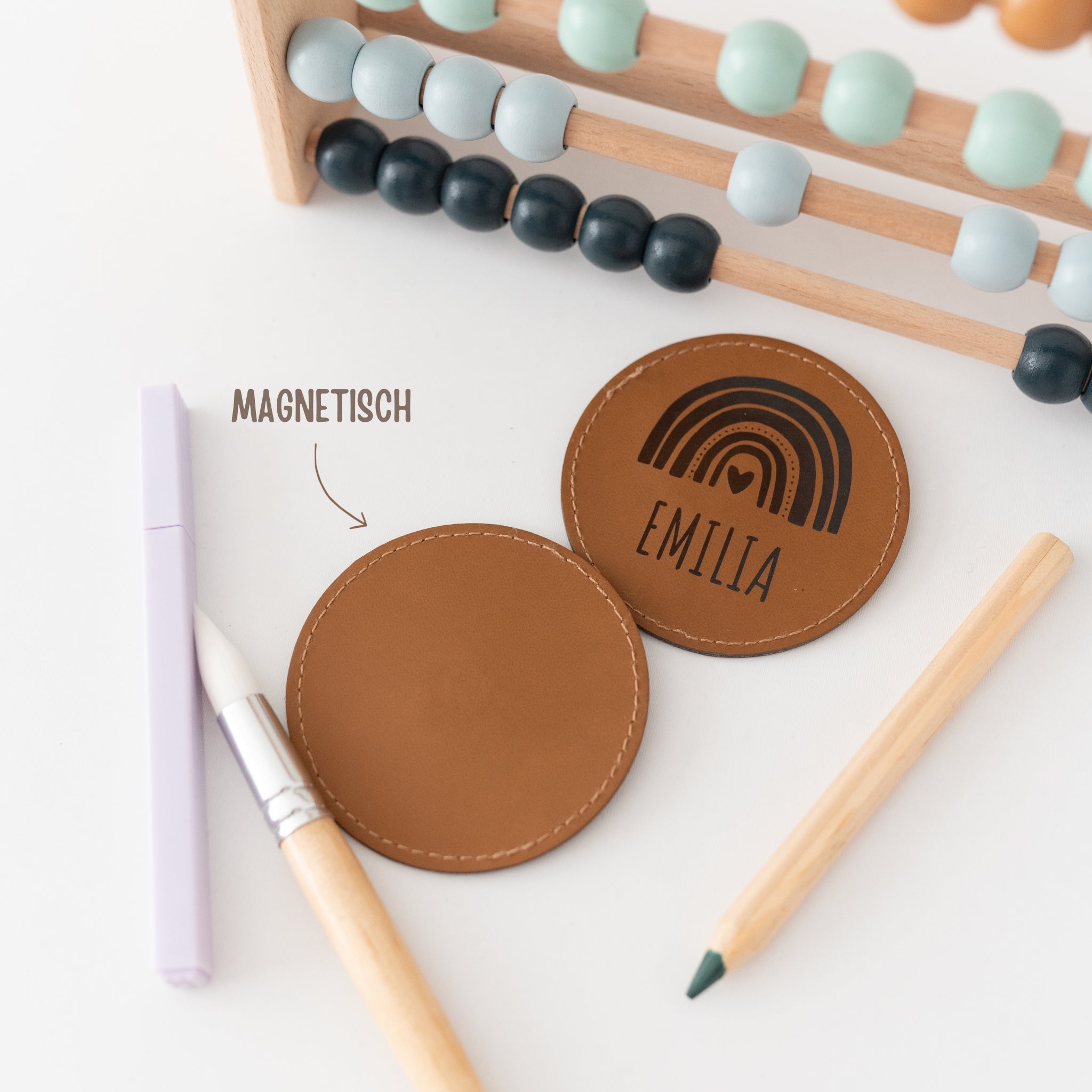 Lederpatches für Rucksack/Schulranzen - wunderwunsch