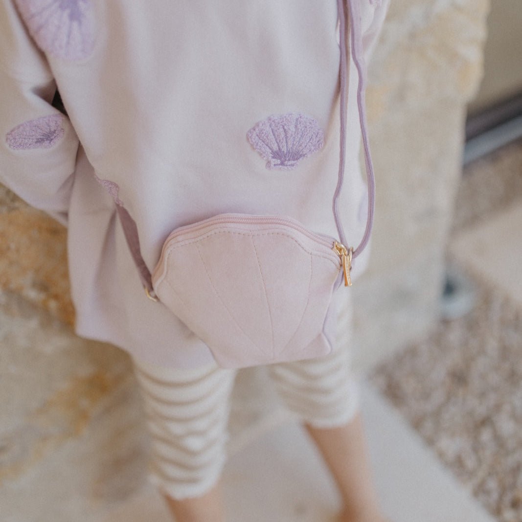LEEVJE Kinderhandtasche Muschel lila - wunderwunsch