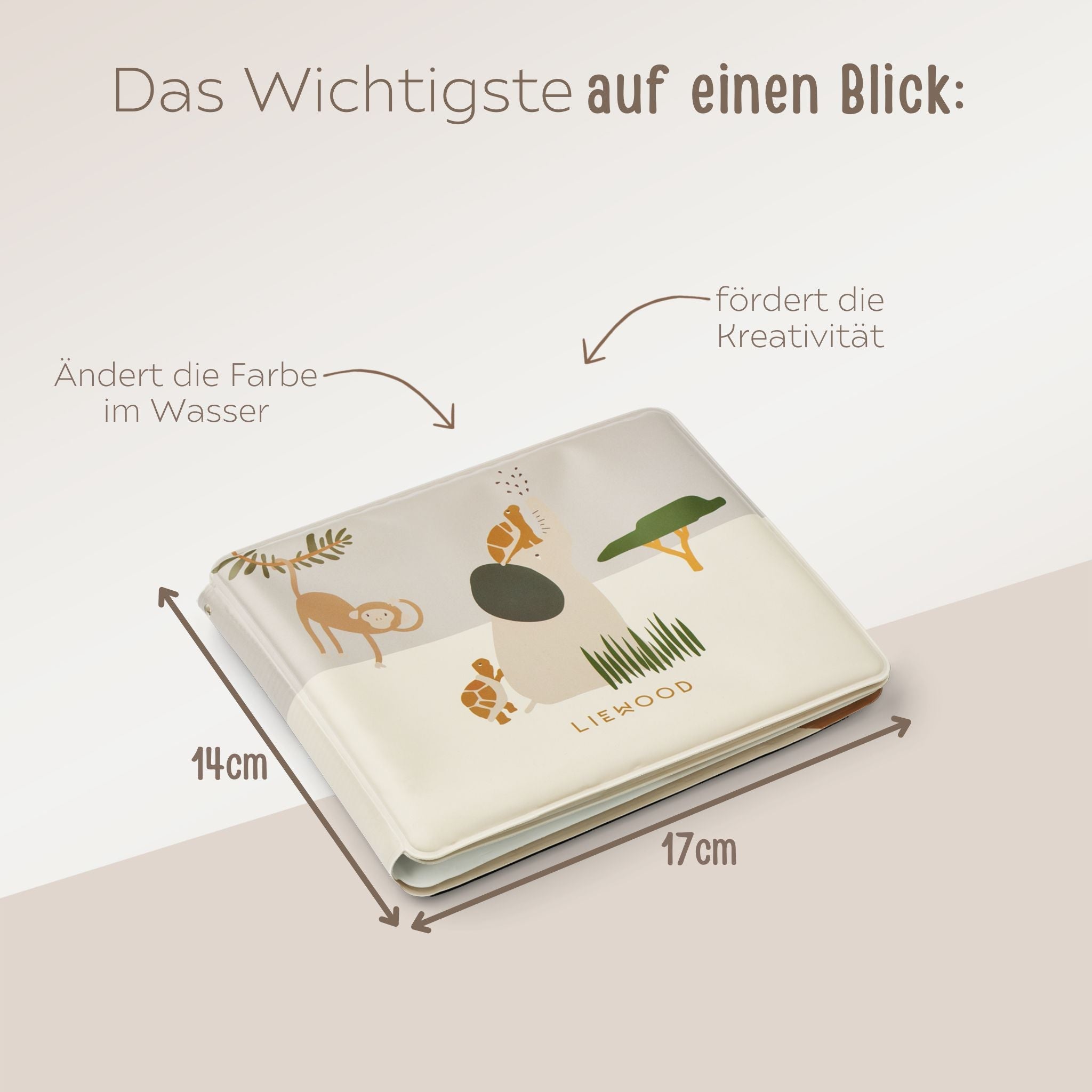 LIEWOOD Badebuch - 2 süße Motive - wunderwunsch