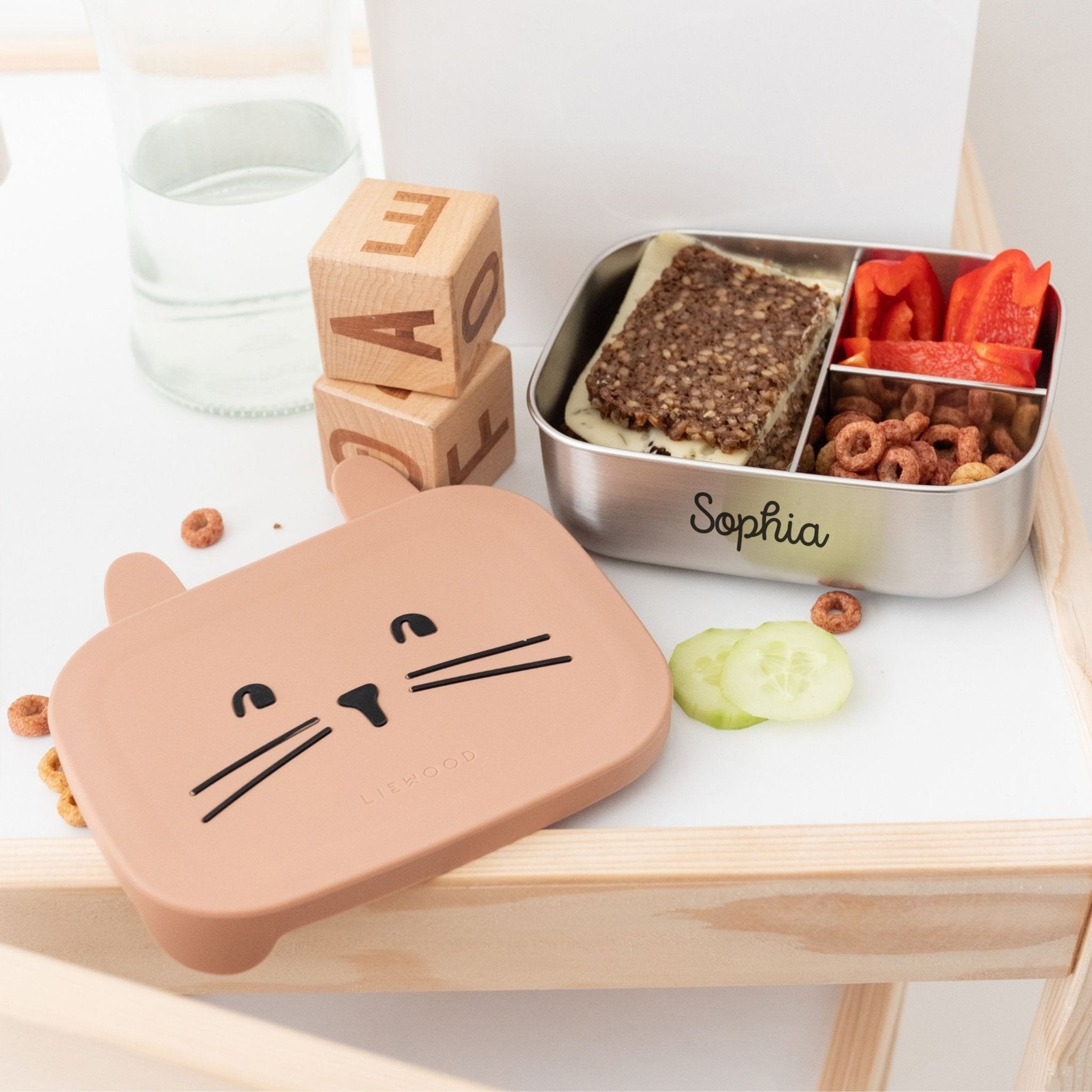 LIEWOOD Edelstahl Lunchbox Tier personalisiert - wunderwunsch