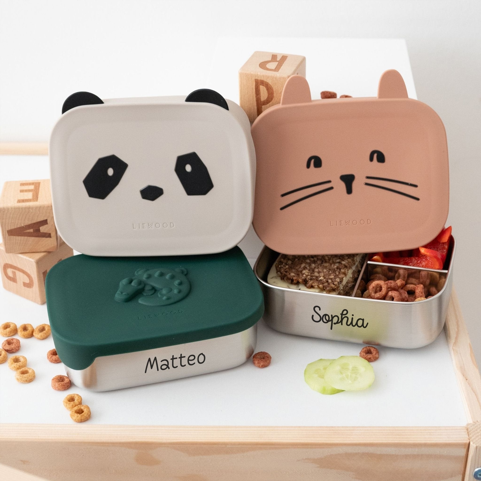 LIEWOOD Edelstahl Lunchbox Tier personalisiert - wunderwunsch