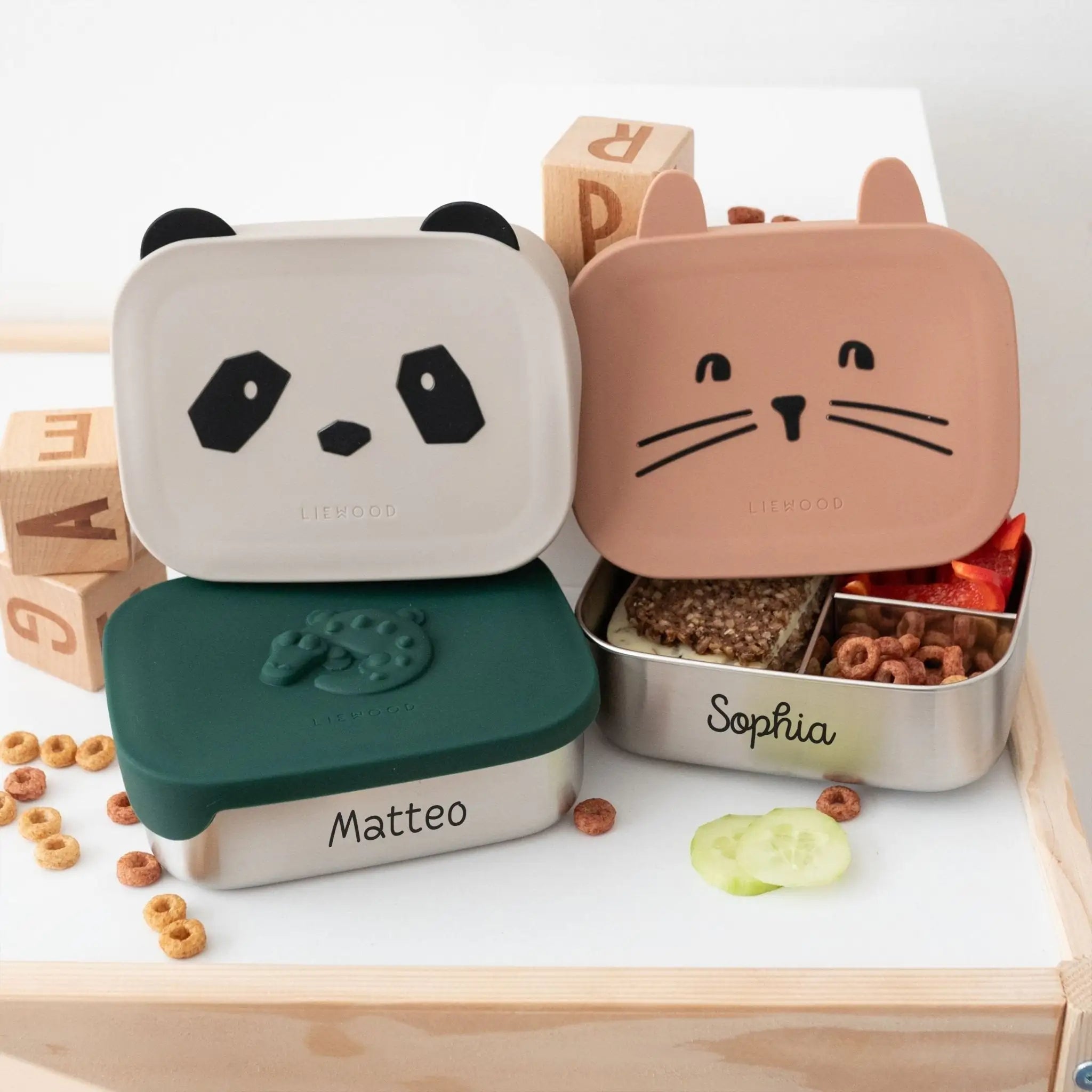 LIEWOOD Edelstahl Lunchbox Tier personalisiert - wunderwunsch