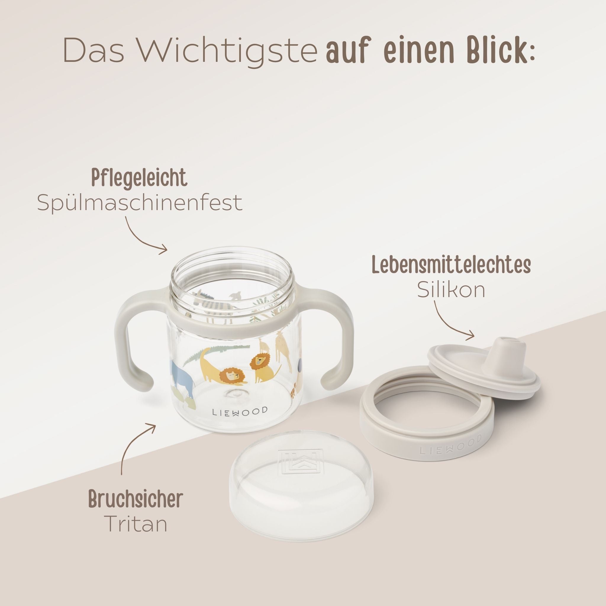 LIEWOOD Henkelbecher - 3 Motive - wunderwunsch