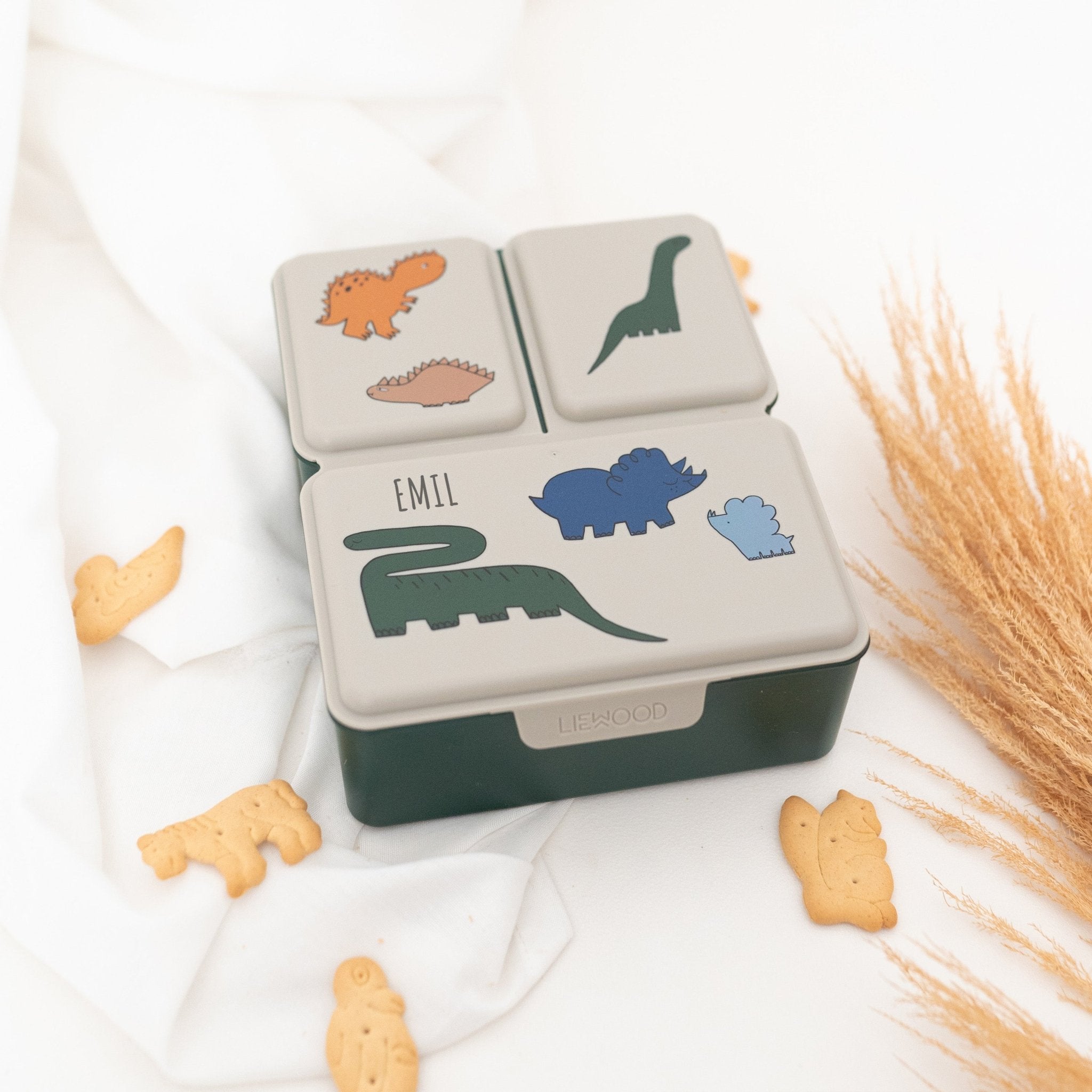 LIEWOOD Lunchbox mit 3 Fächern personalisiert - wunderwunsch