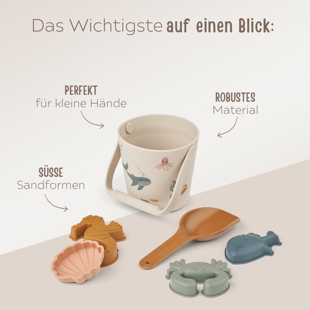 LIEWOOD Sandspielzeug personalisiert - Meerestiere - wunderwunsch