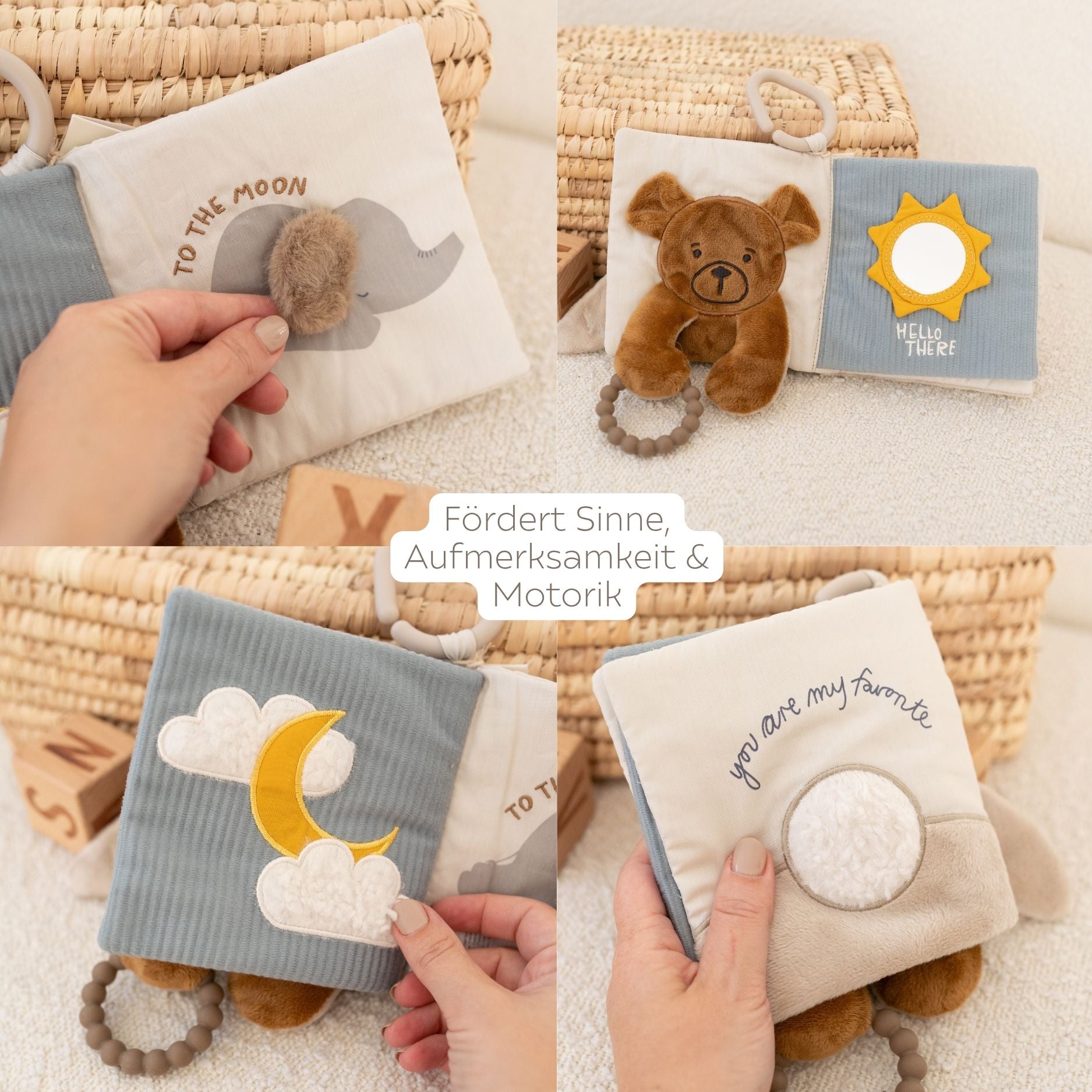 LIEWOOD Stoffbuch Hase personalisierbar - wunderwunsch