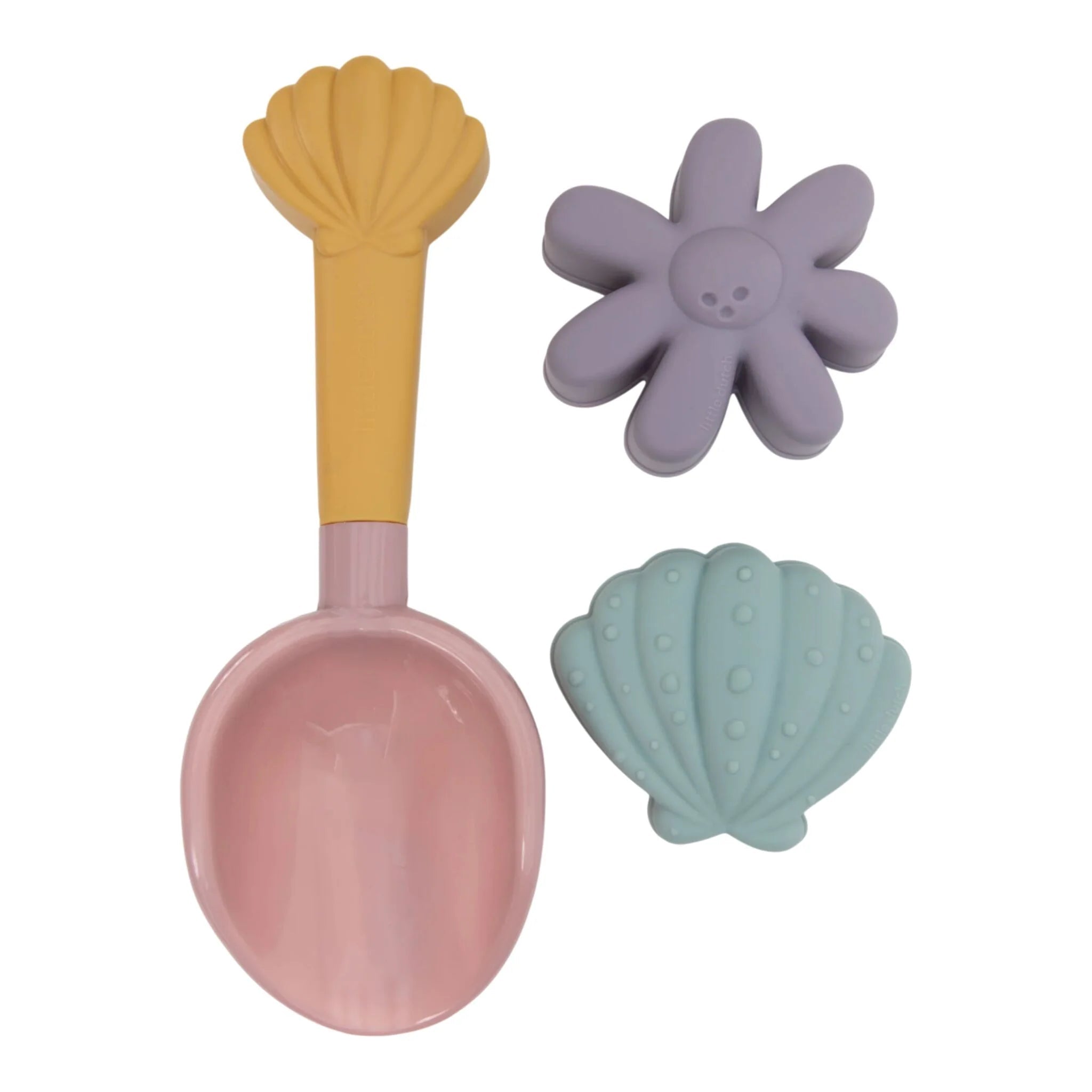LITTLE DUTCH 3-teiliges rosa Strandset Schaufel und Sandformen - wunderwunsch