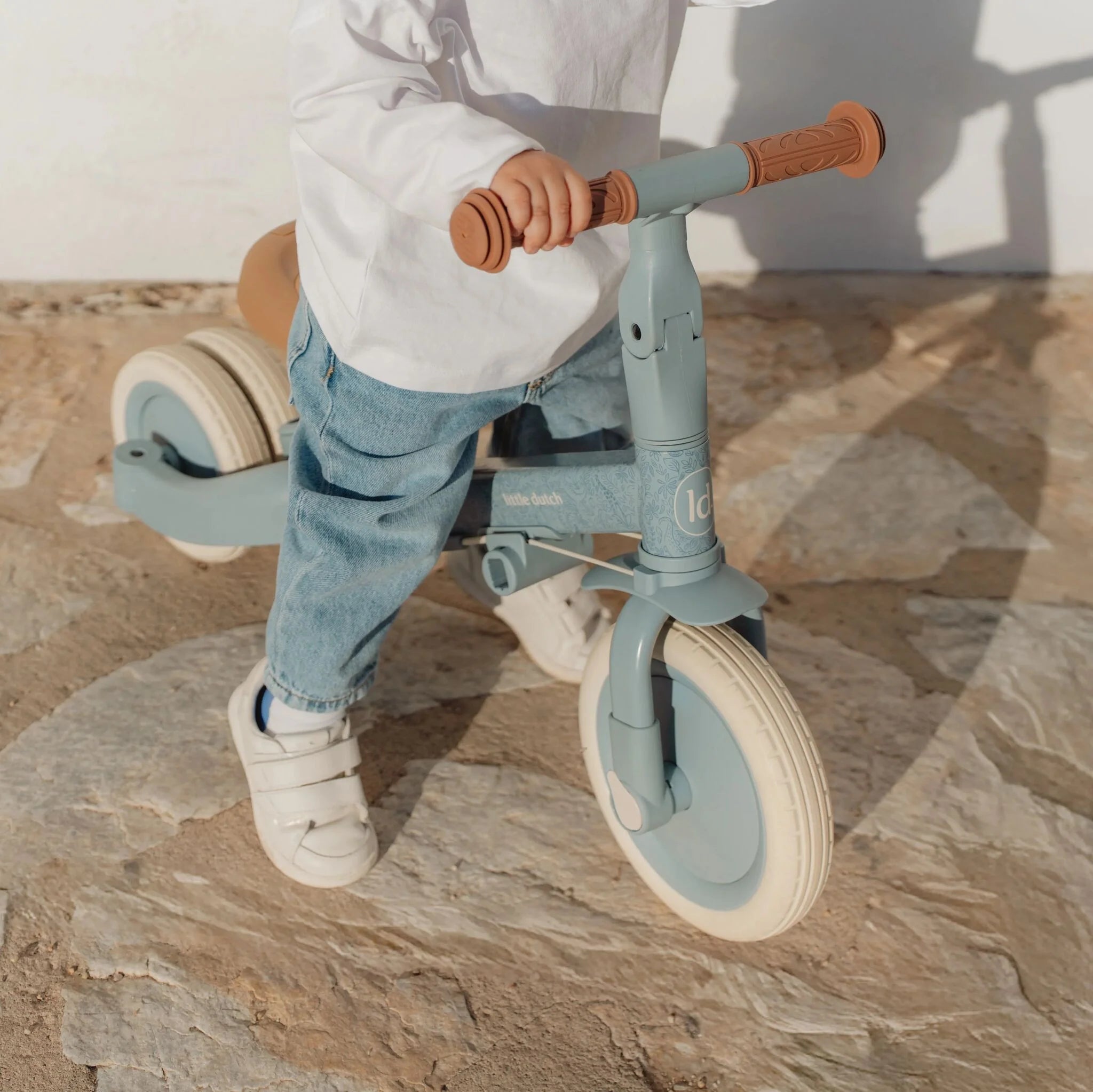 LITTLE DUTCH 4-in-1 Laufrad Dreirad - Blau - wunderwunsch