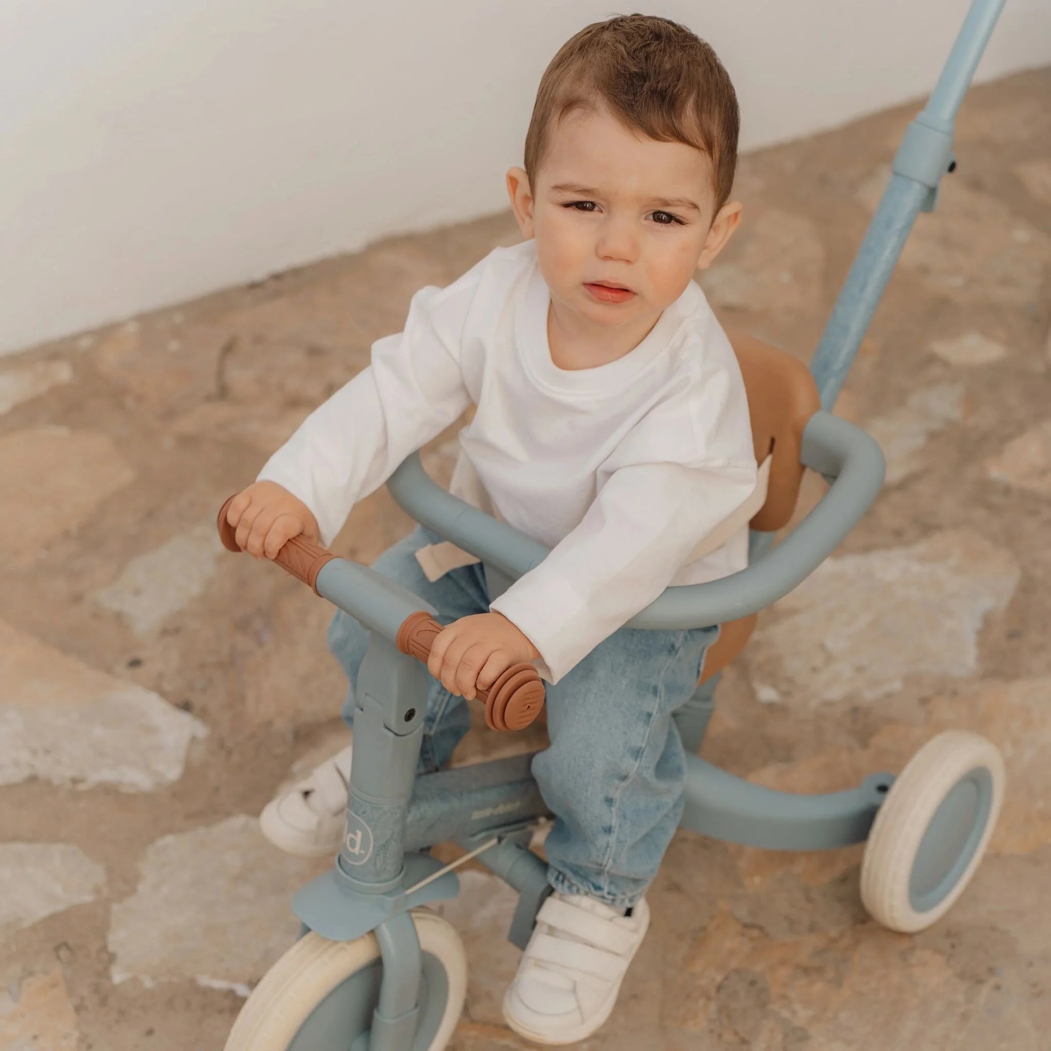 LITTLE DUTCH 4-in-1 Laufrad Dreirad - Blau - wunderwunsch