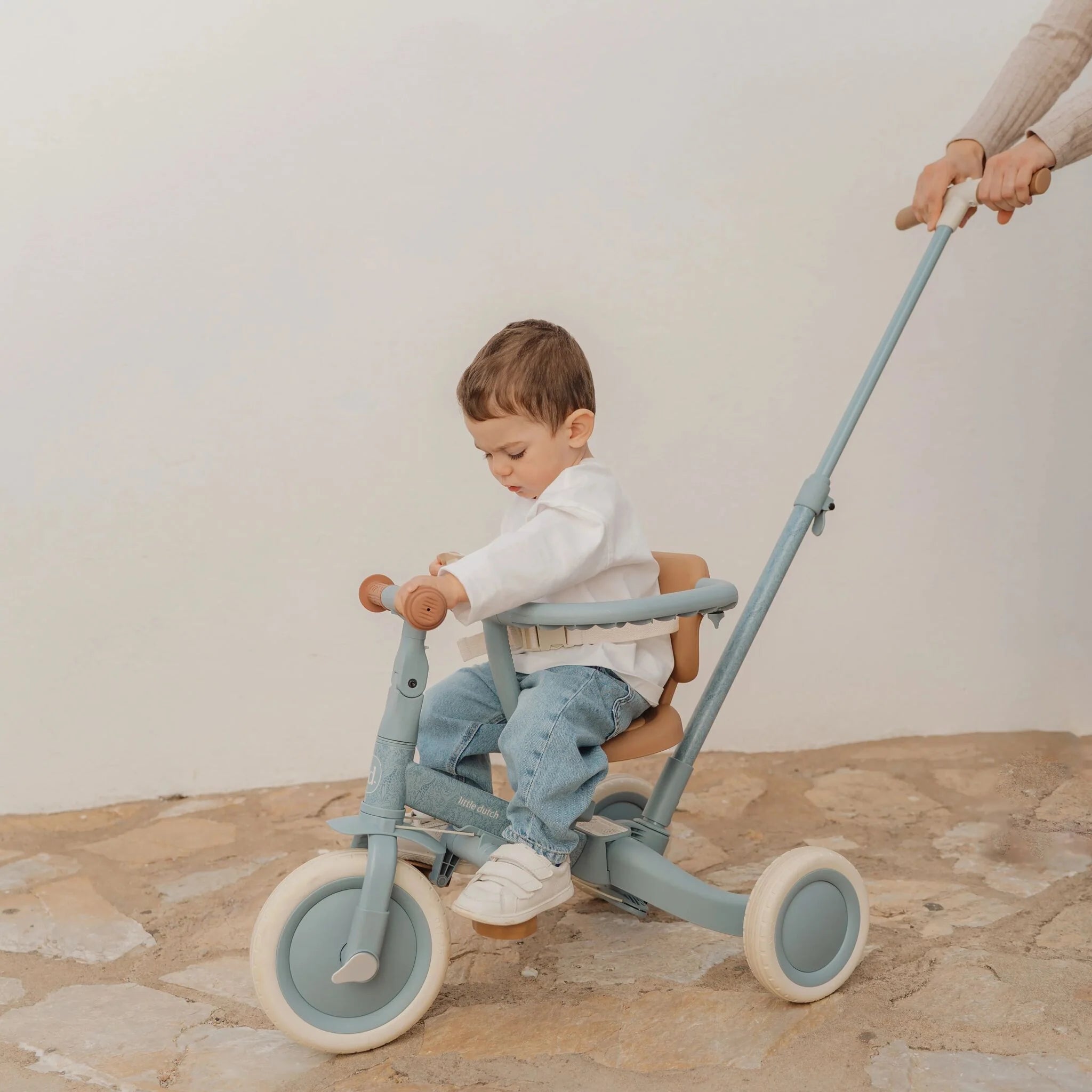 LITTLE DUTCH 4-in-1 Laufrad Dreirad - Blau - wunderwunsch