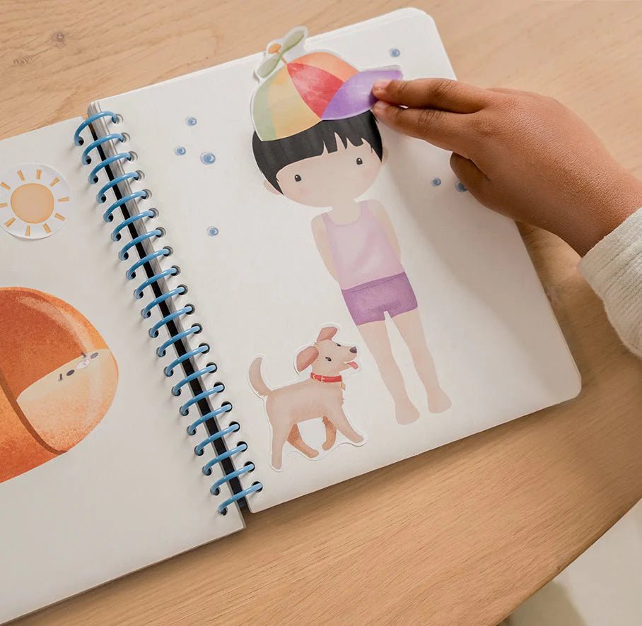 LITTLE DUTCH Anzieh- und Stickerbuch - Jim & Friends - wunderwunsch