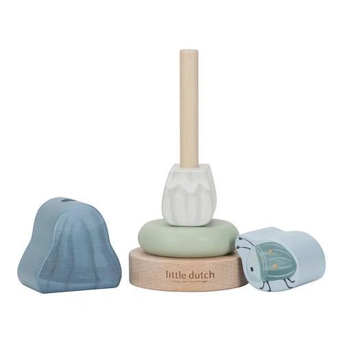 LITTLE DUTCH Geschenkset Holz - Forest Friends blau - wunderwunsch