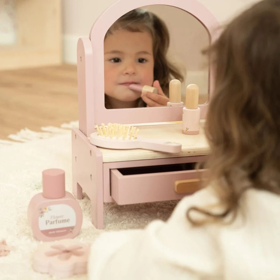 LITTLE DUTCH Holz Frisiertisch klein - Rosa - Essentials - wunderwunsch