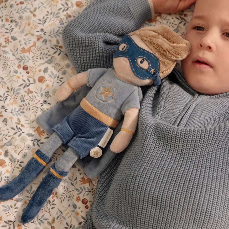 LITTLE DUTCH Kuschelpuppe - Superheld - Jim - wunderwunsch