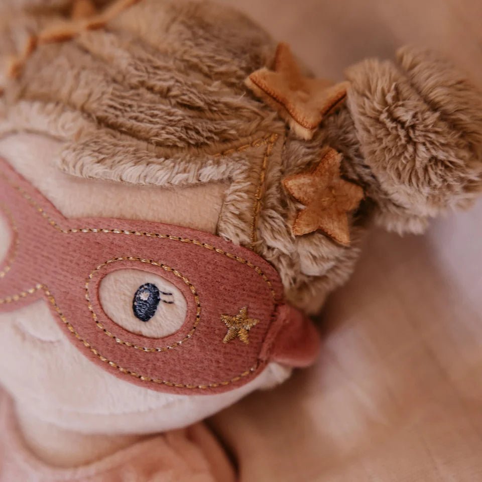 LITTLE DUTCH Kuschelpuppe - Superheldin - Rosa - wunderwunsch