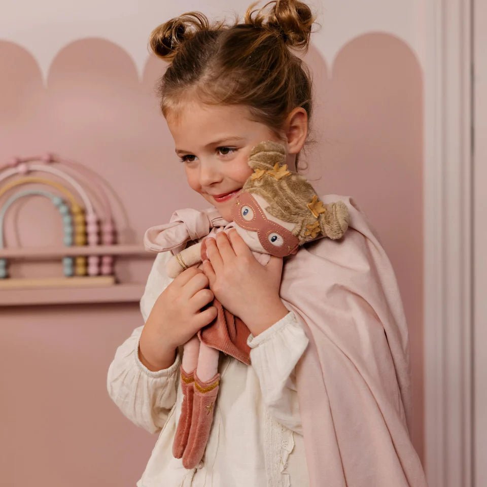 LITTLE DUTCH Kuschelpuppe - Superheldin - Rosa - wunderwunsch