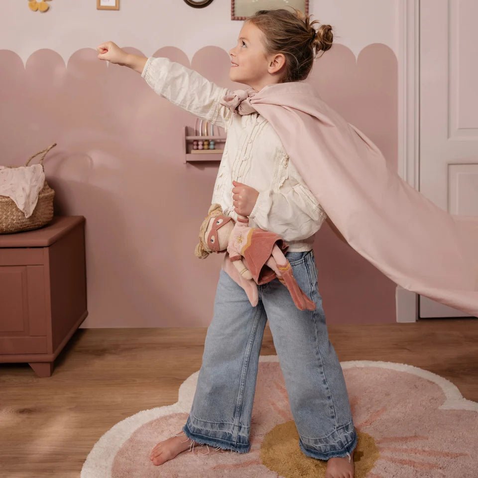 LITTLE DUTCH Kuschelpuppe - Superheldin - Rosa - wunderwunsch