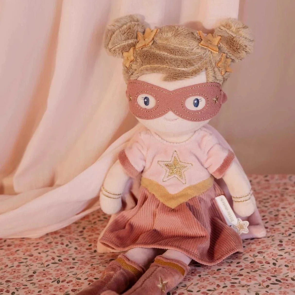 LITTLE DUTCH Kuschelpuppe - Superheldin - Rosa - wunderwunsch