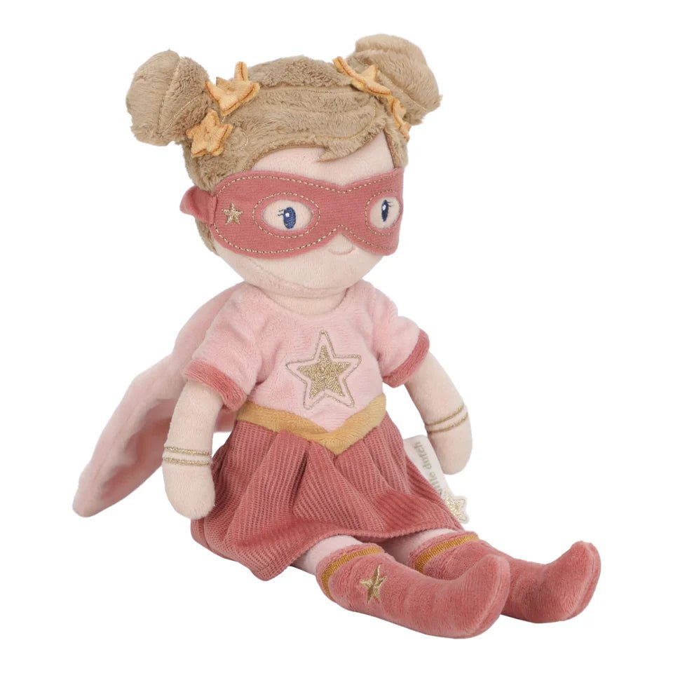 LITTLE DUTCH Kuschelpuppe - Superheldin - Rosa - wunderwunsch