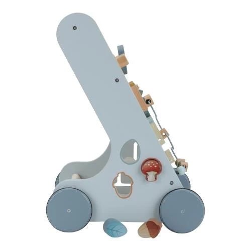 LITTLE DUTCH Lauflernwagen Holz - Forest Friends - Blau - wunderwunsch