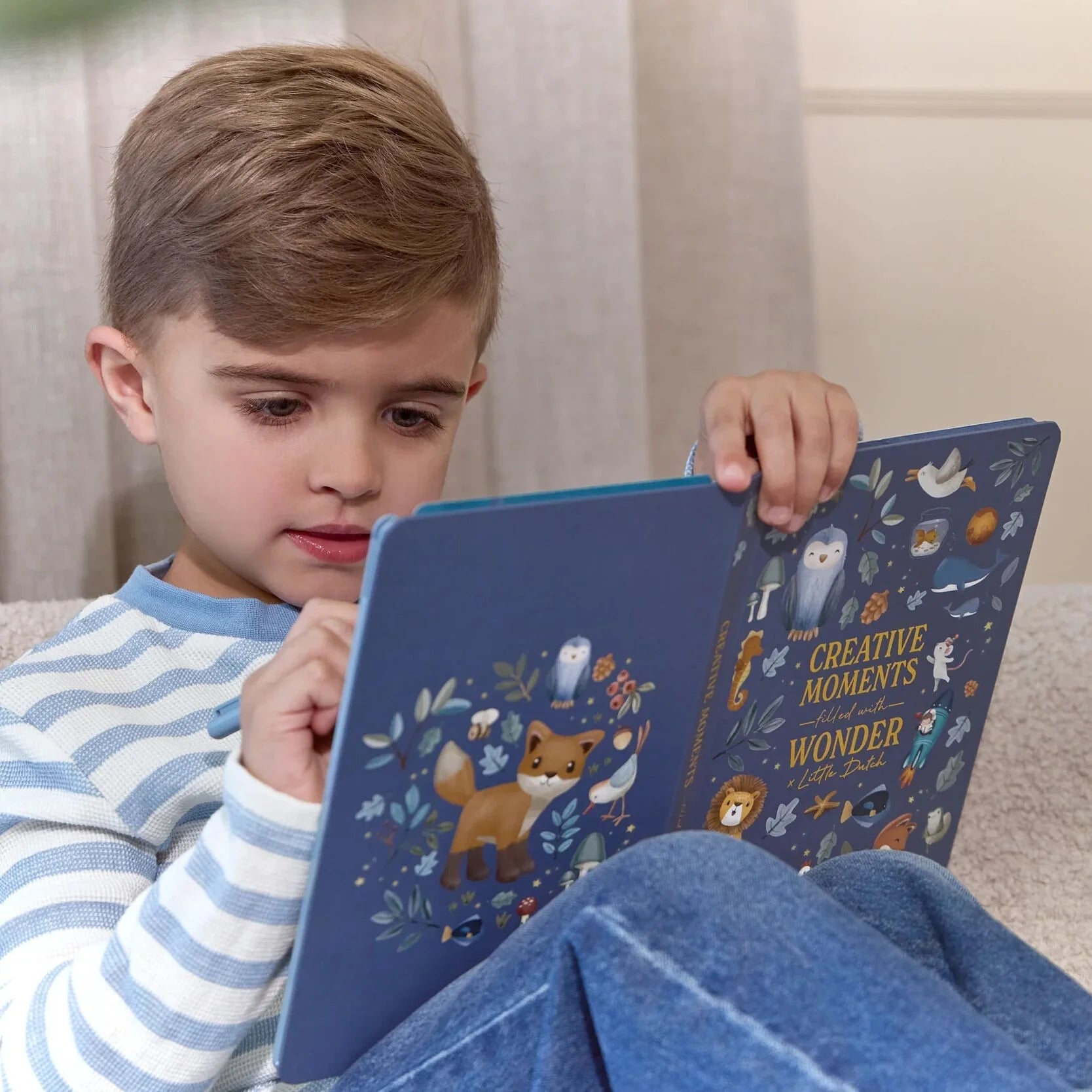 LITTLE DUTCH Zeichentablett - Forest Friends - Blau - wunderwunsch