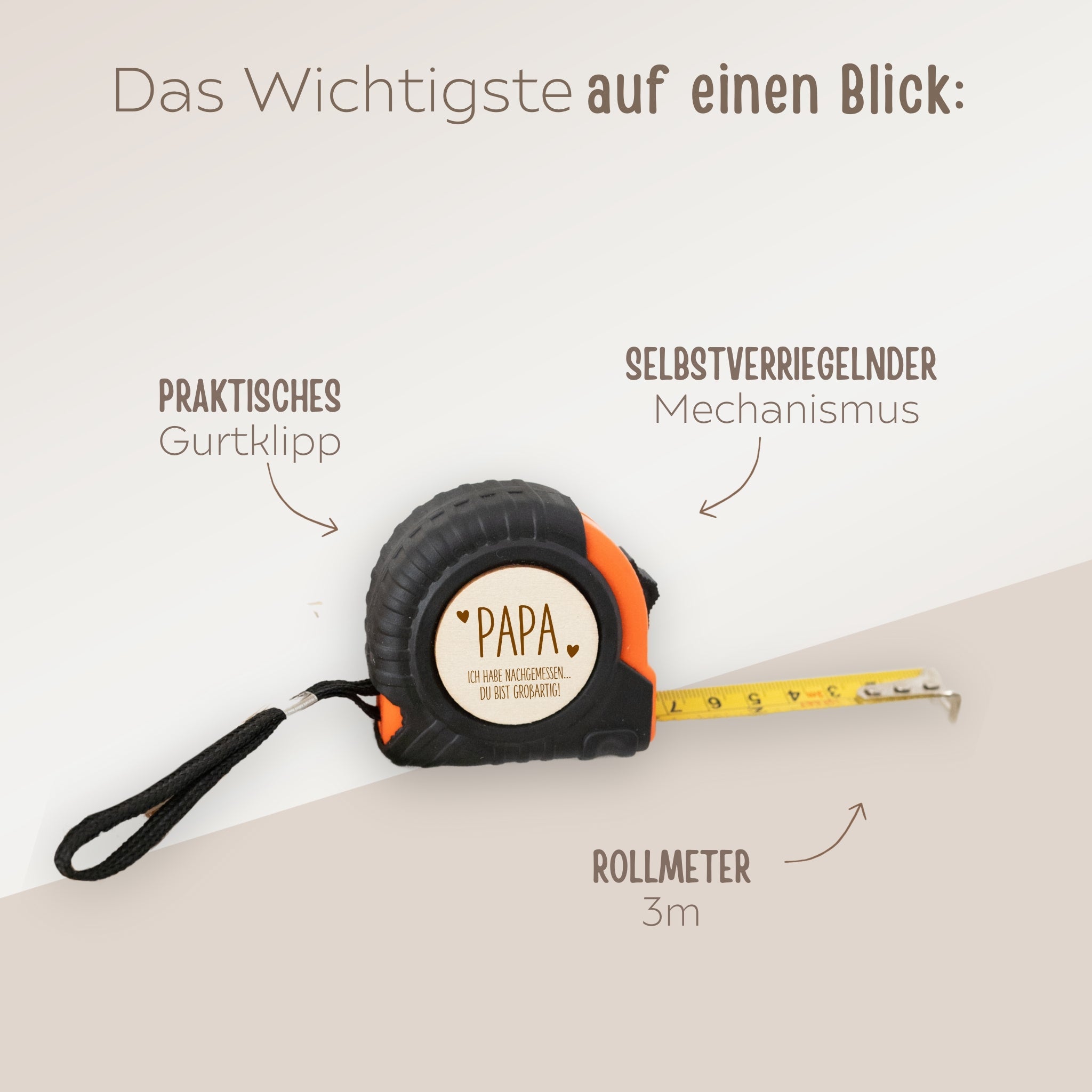 Maßband - Papa.. du bist großartig - wunderwunsch