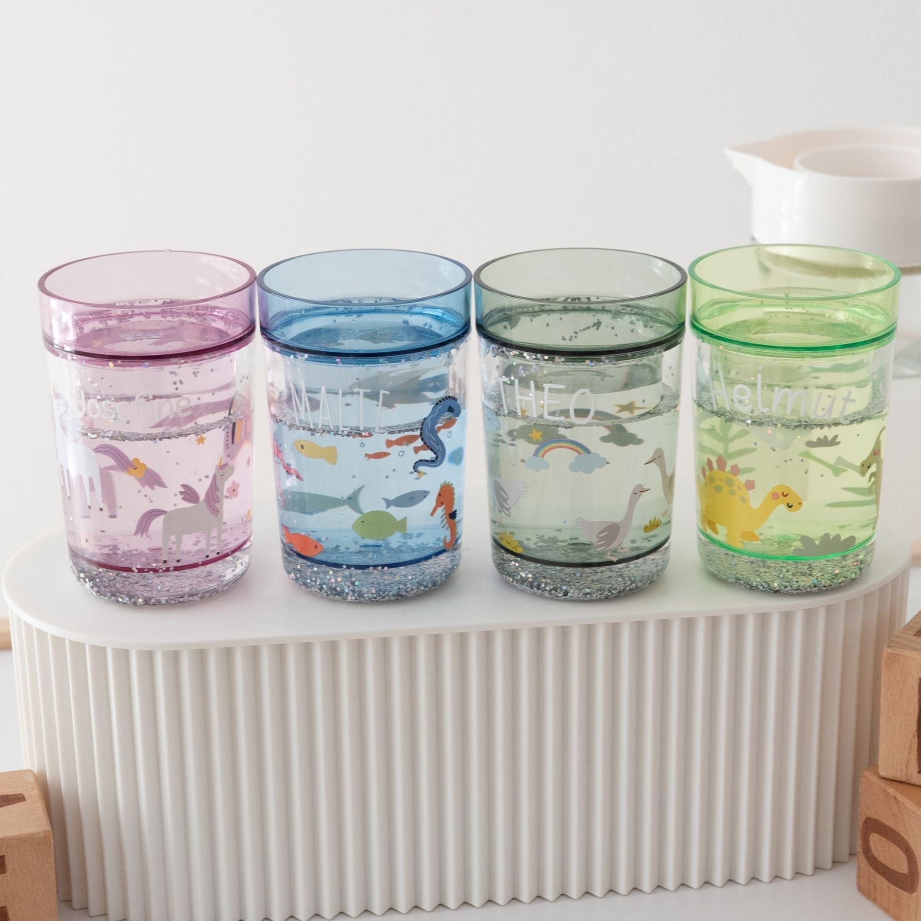 MEALIVING Glitzerbecher personalisierbar - wunderwunsch