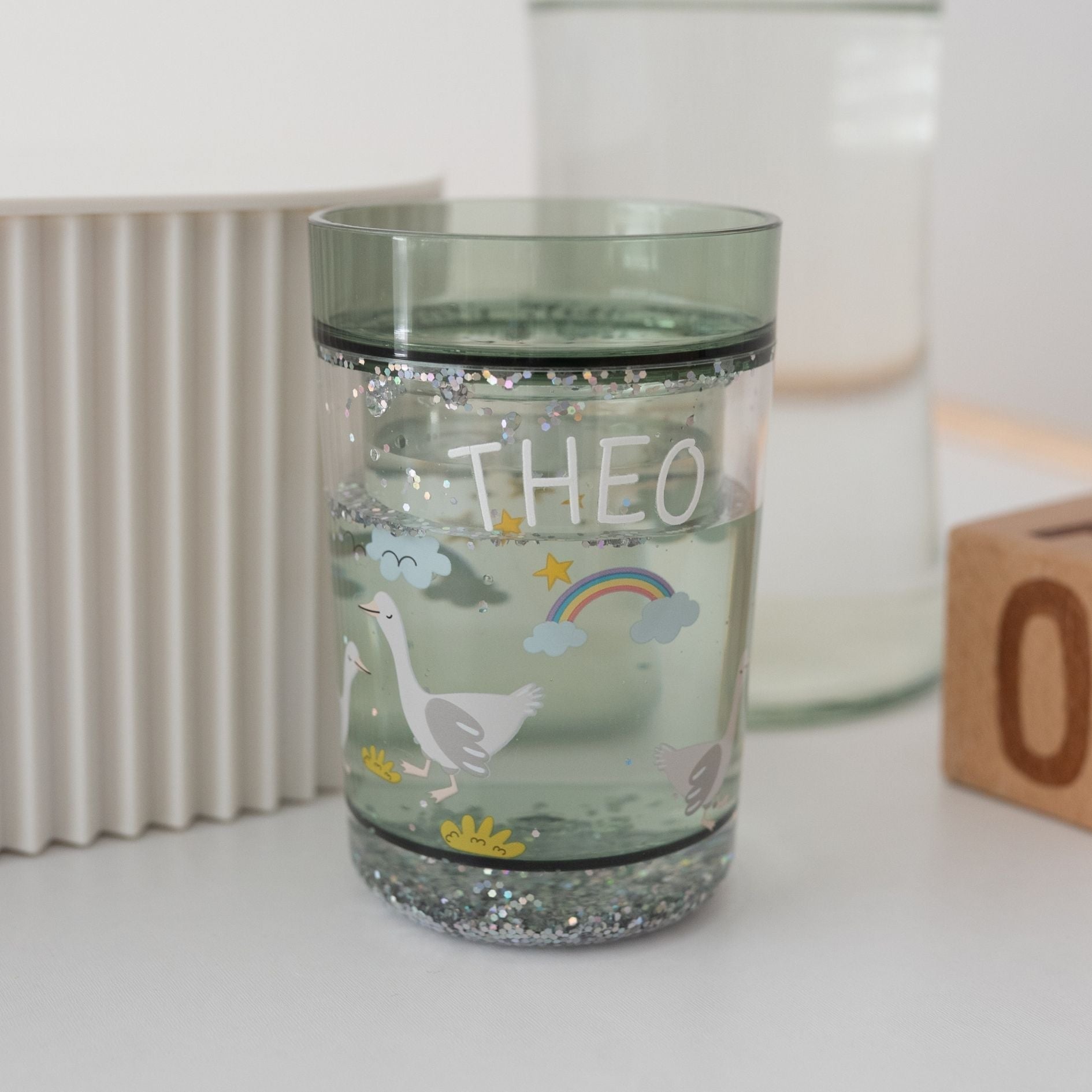 MEALIVING Glitzerbecher personalisierbar - wunderwunsch