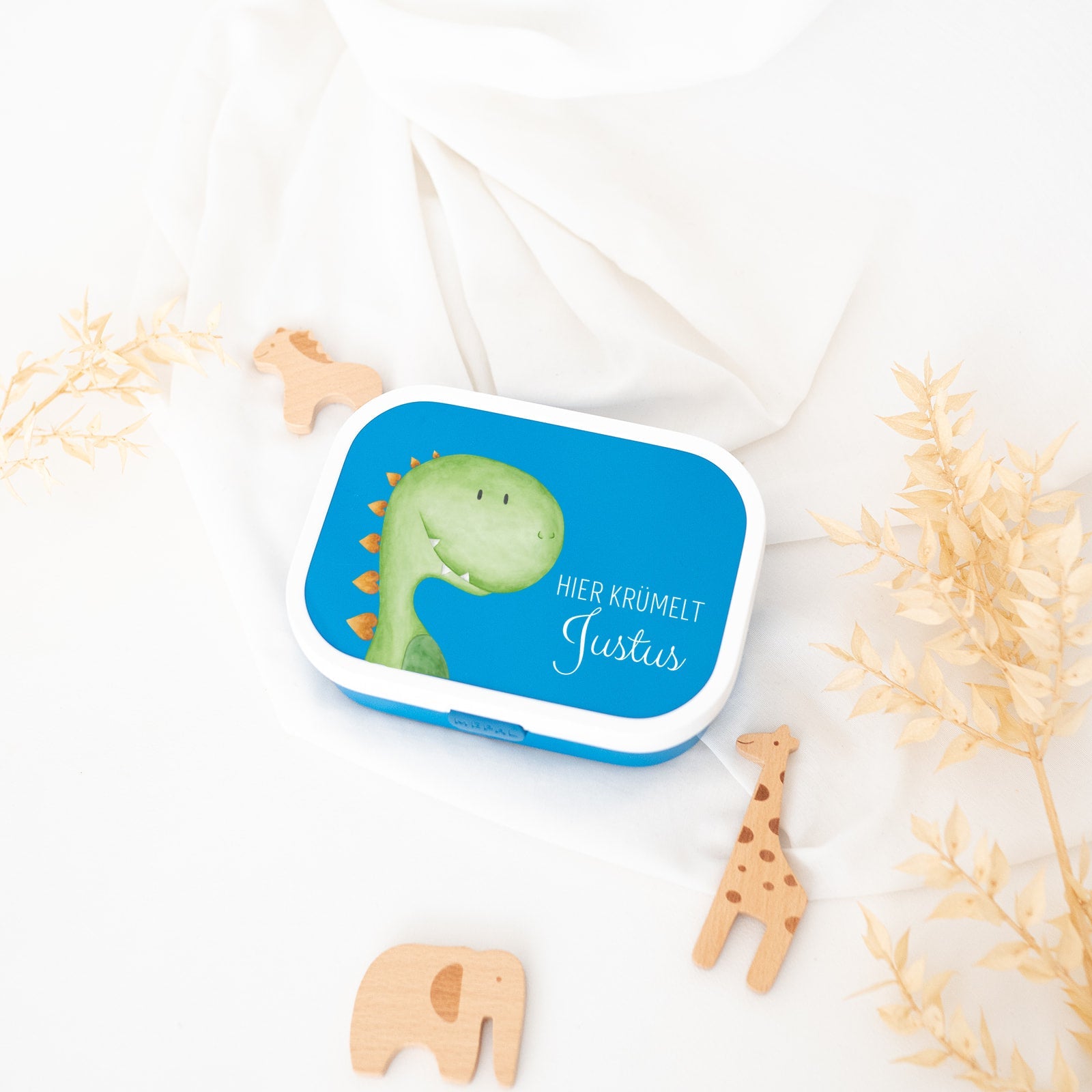 MEPAL Brotdose personalisiert mit Bento Einsatz - Tier Aquarell - wunderwunsch