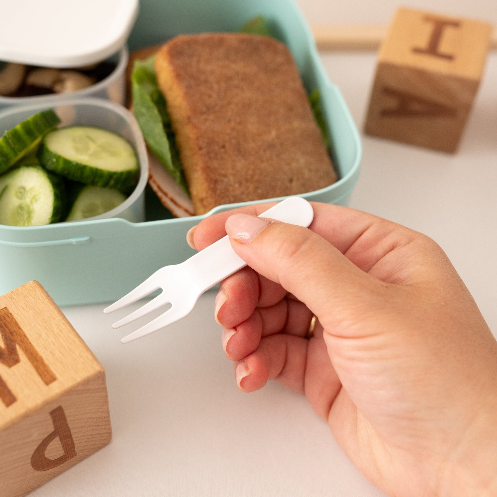 MEPAL große quadratische Brotdose Campus personalisiert mit Bento Einsatz - Tier Aquarell - wunderwunsch