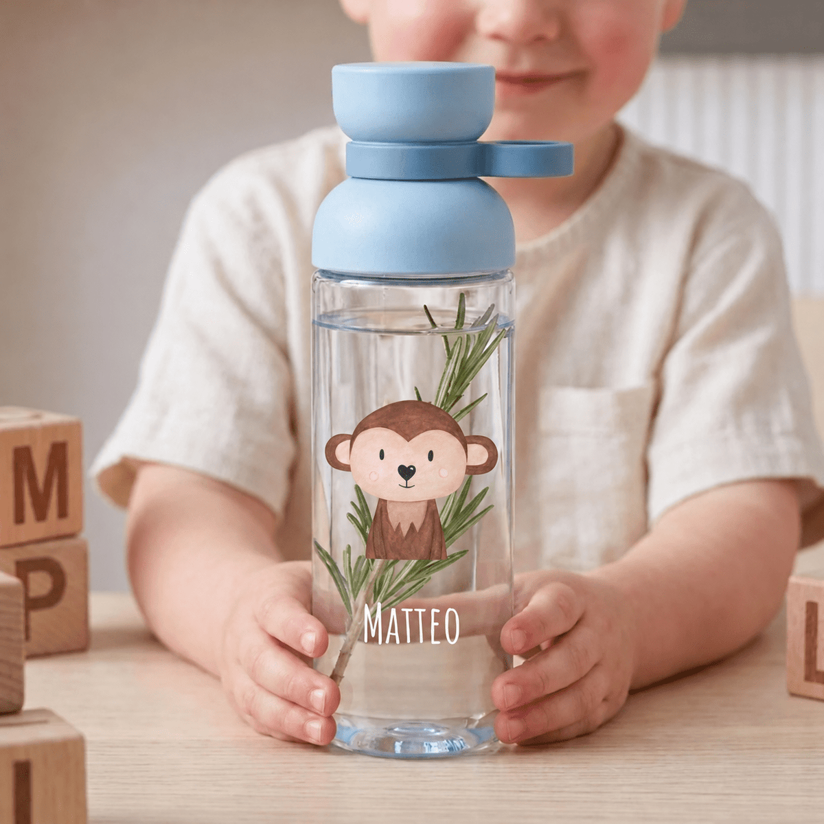 MEPAL Kinder Trinkflasche Vita personalisiert - Tier Aquarell - wunderwunsch