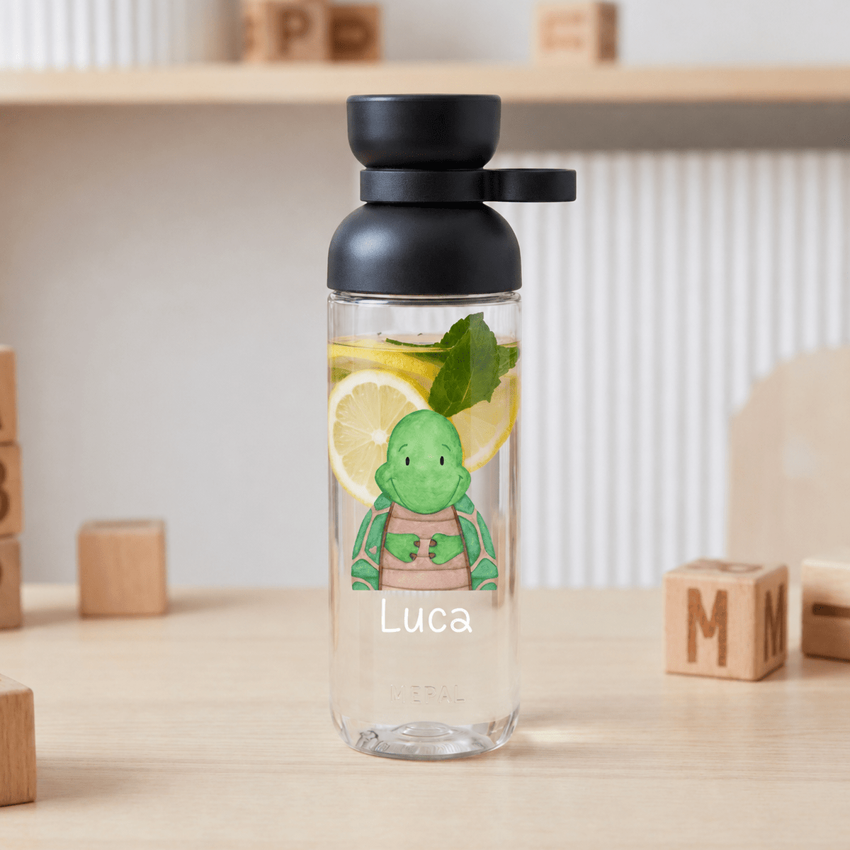 MEPAL Kinder Trinkflasche Vita personalisiert - Tier Aquarell - wunderwunsch