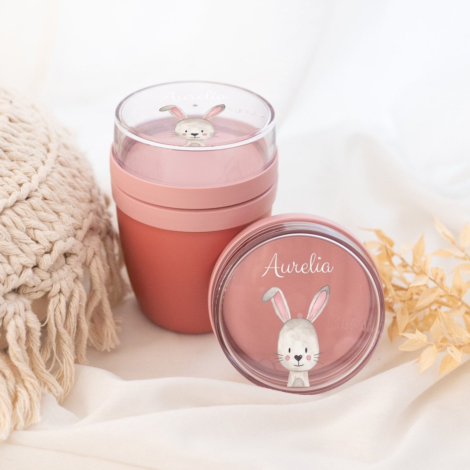 MEPAL Müslibecher personalisiert - Tier Aquarell - wunderwunsch