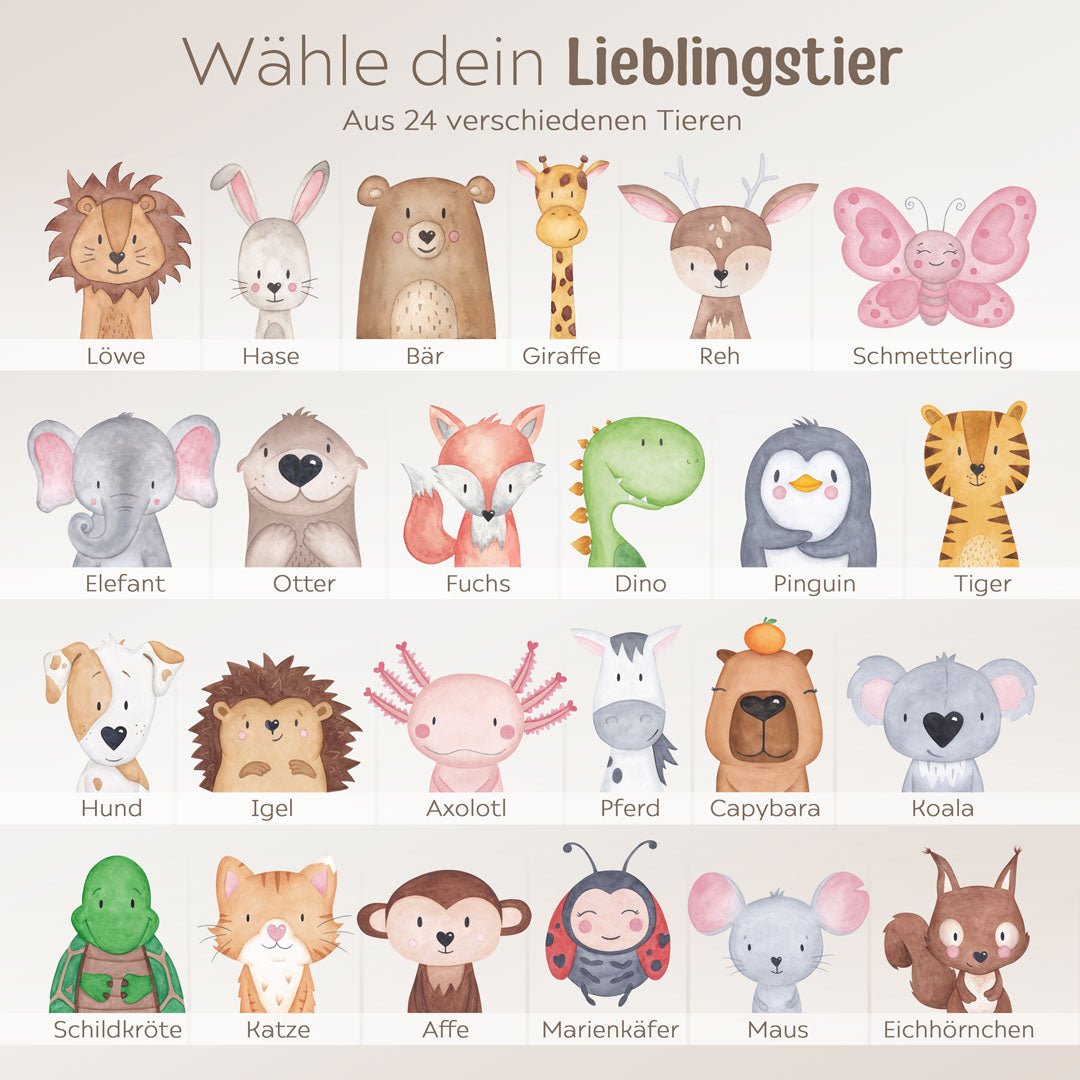 MEPAL Müslibecher personalisiert - Tier Aquarell - wunderwunsch