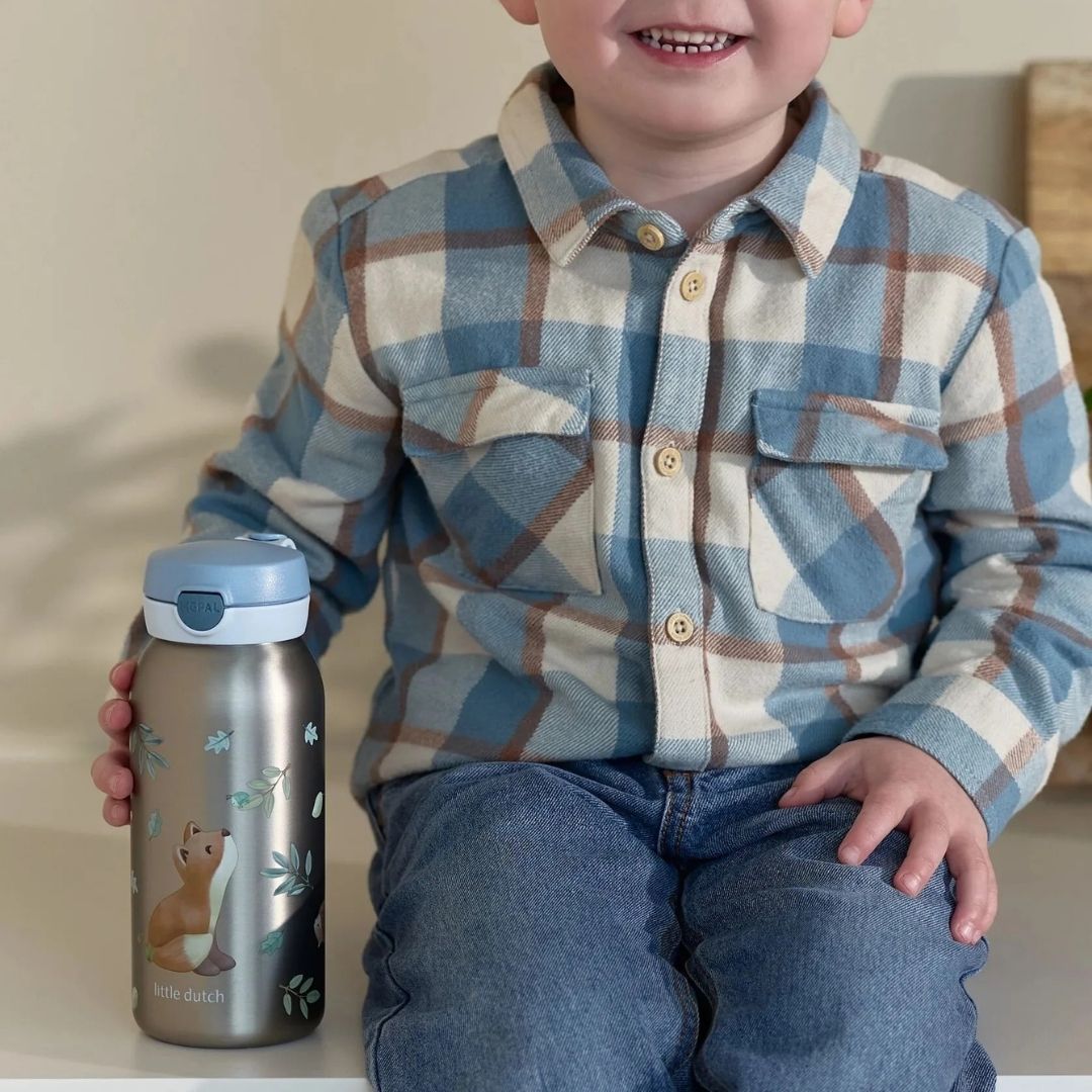MEPAL x Little Dutch Edelstahl Kinder Trinkflasche Pop-up personalisiert - wunderwunsch
