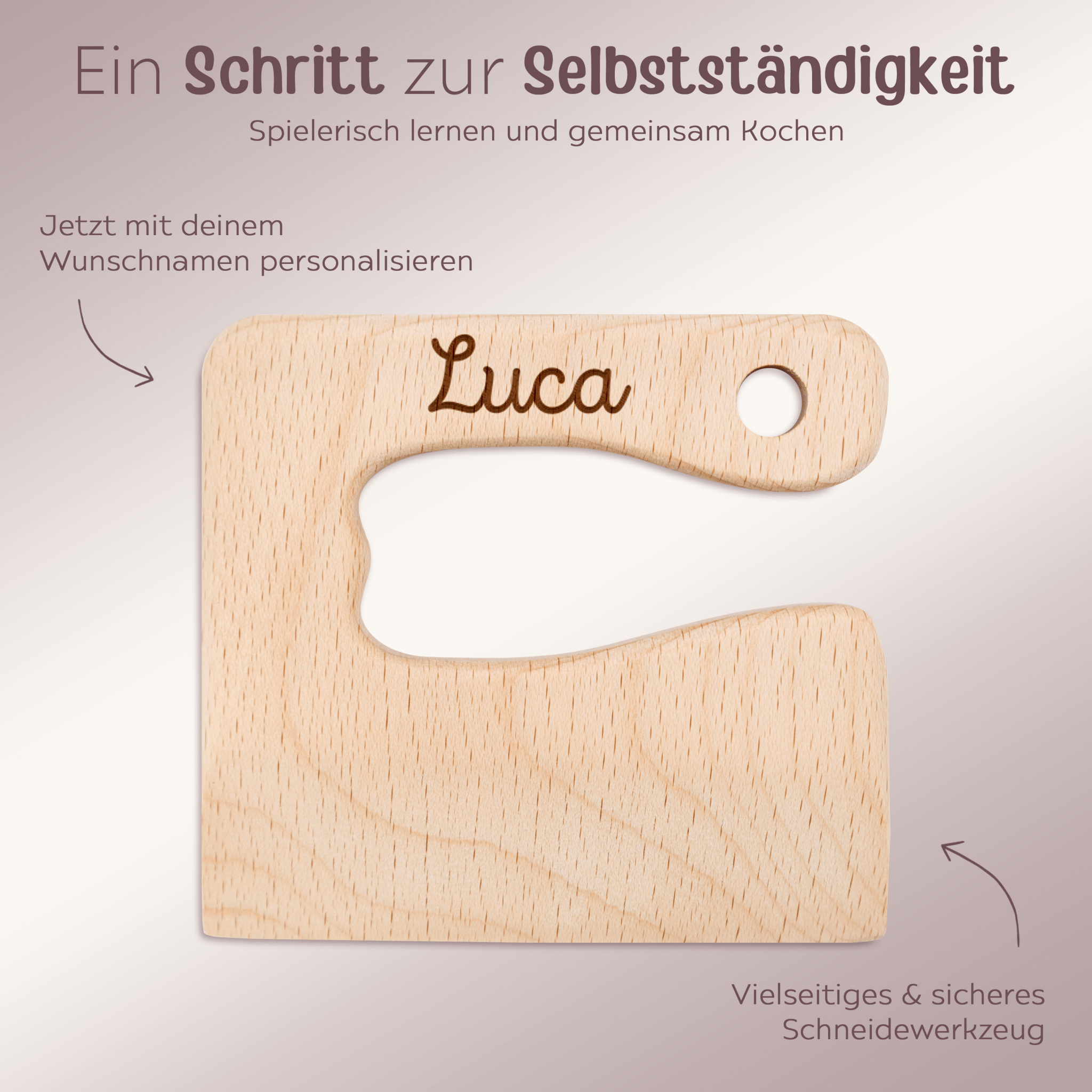 Montessori sicheres Kindermesser personalisiert - wunderwunsch