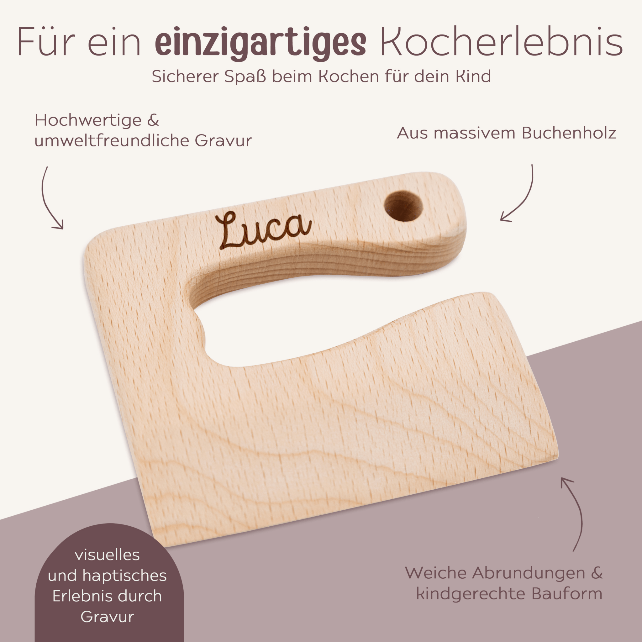 Montessori sicheres Kindermesser personalisiert - wunderwunsch