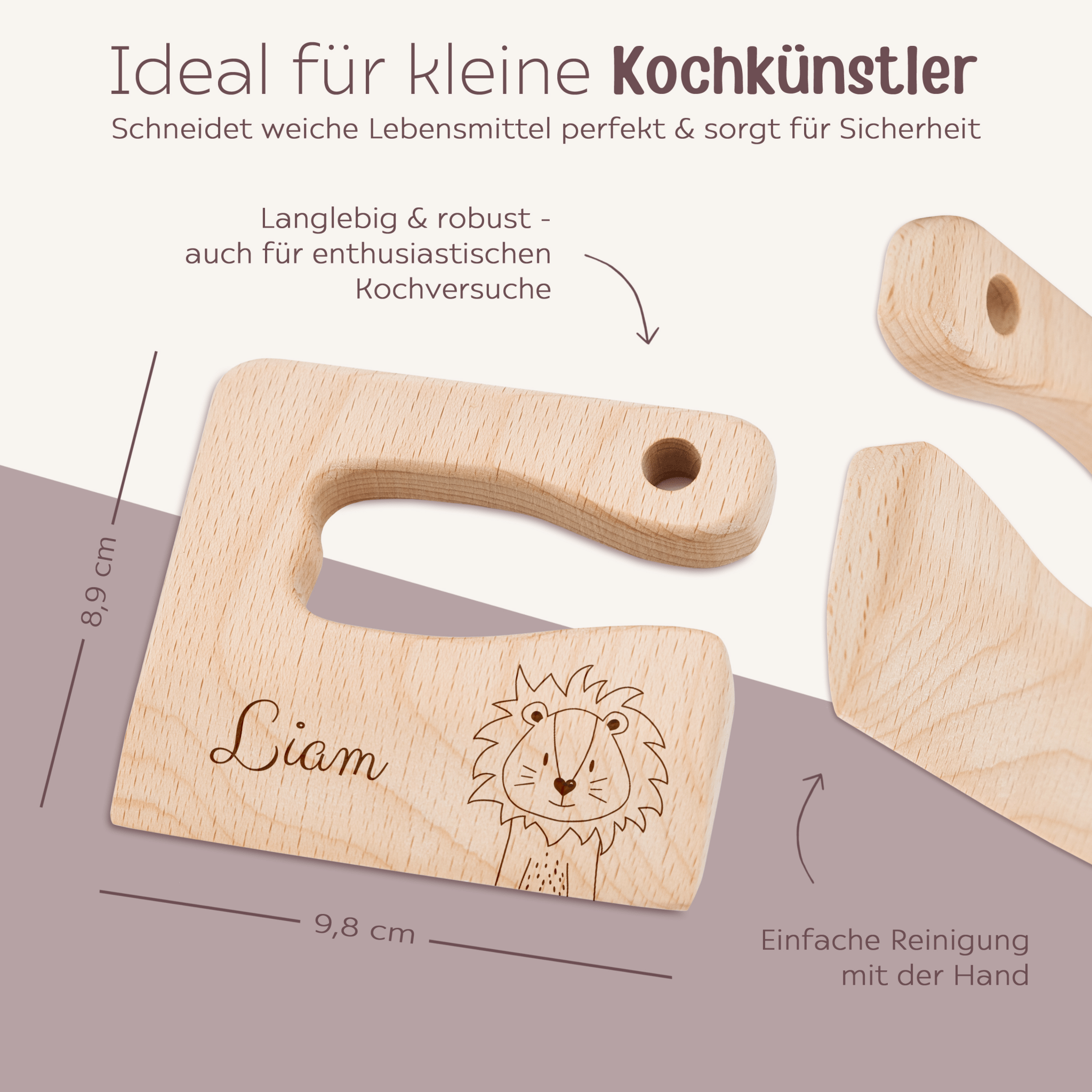 Montessori sicheres Kindermesser "Tier rechts" - wunderwunsch